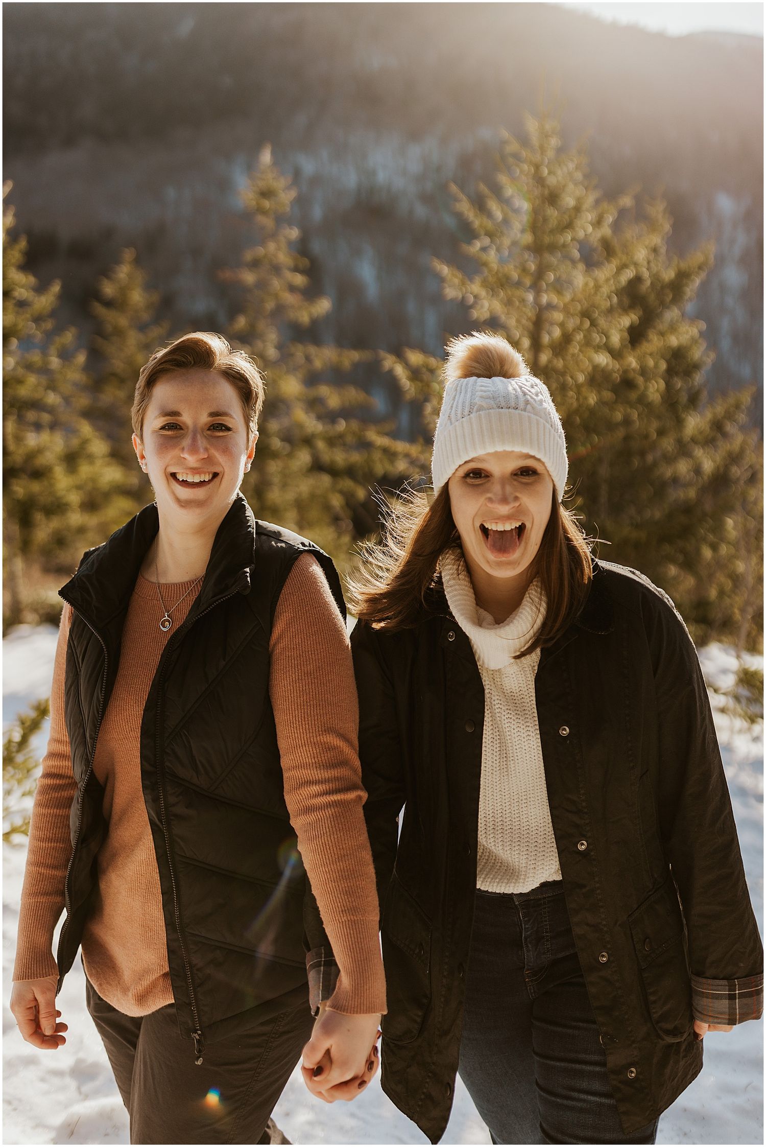 NH engagement photos in the mountains