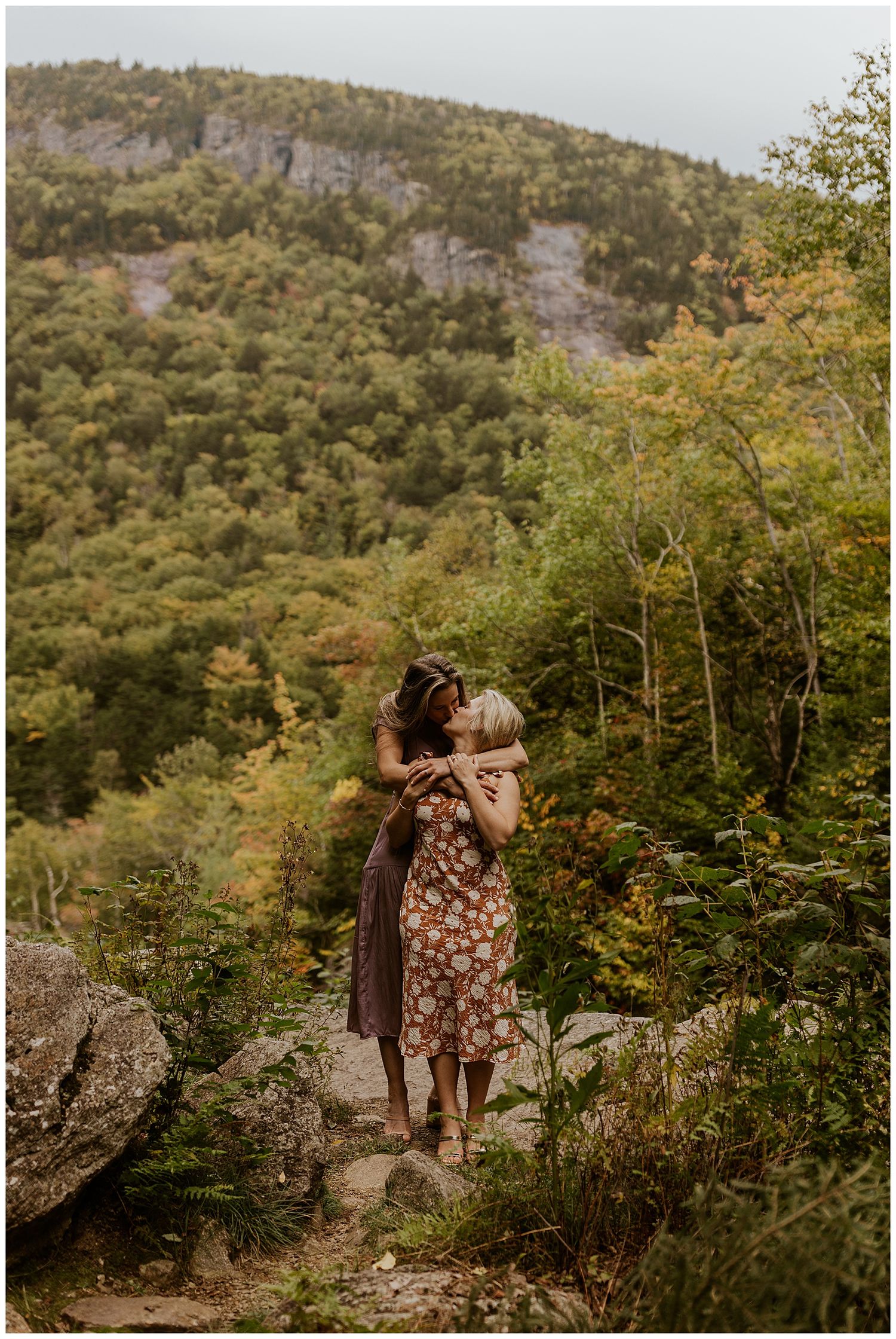 New Hampshire engagement pictures in the mountains