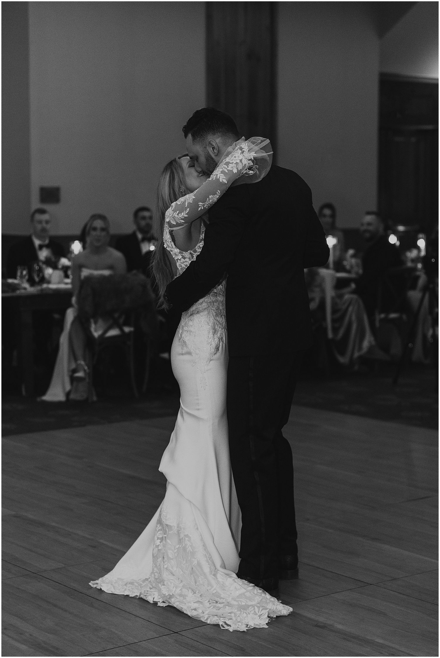 Bride and groom first dance at the Lodge at Spruce Creek