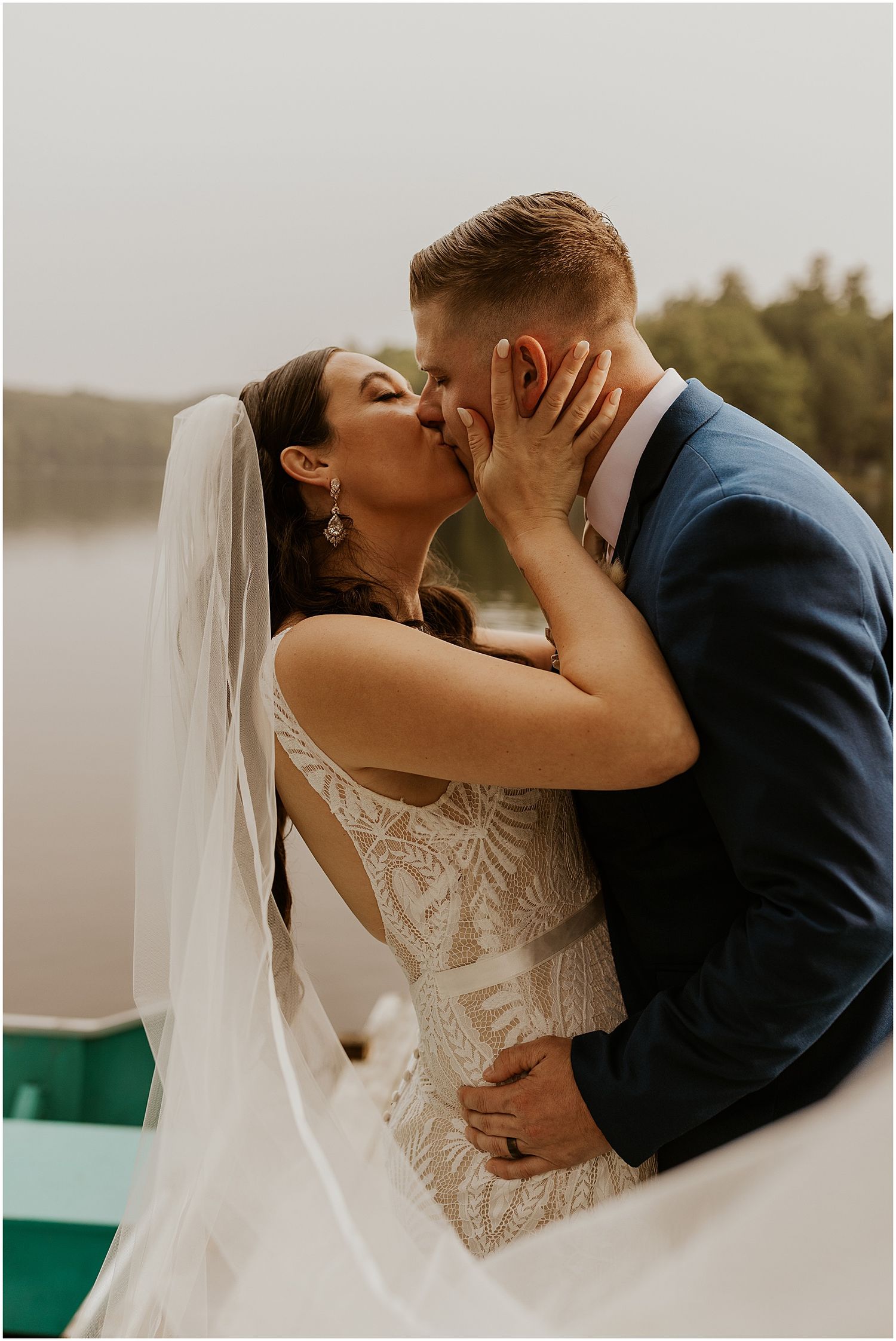 Bride and groom in New Hampshire