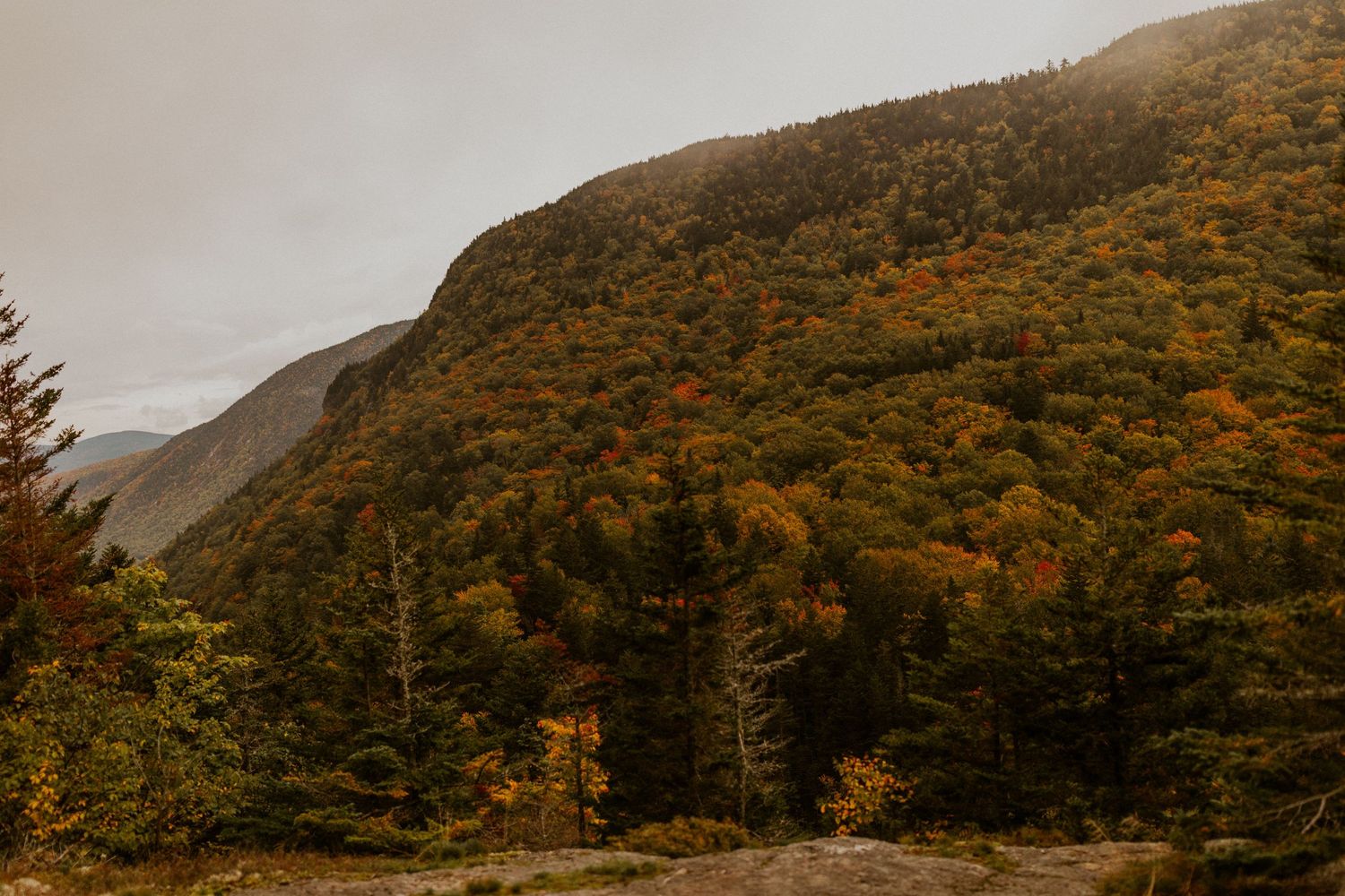 Elephant Head, Crawford Notch in the White Mountains of New Hampshire.