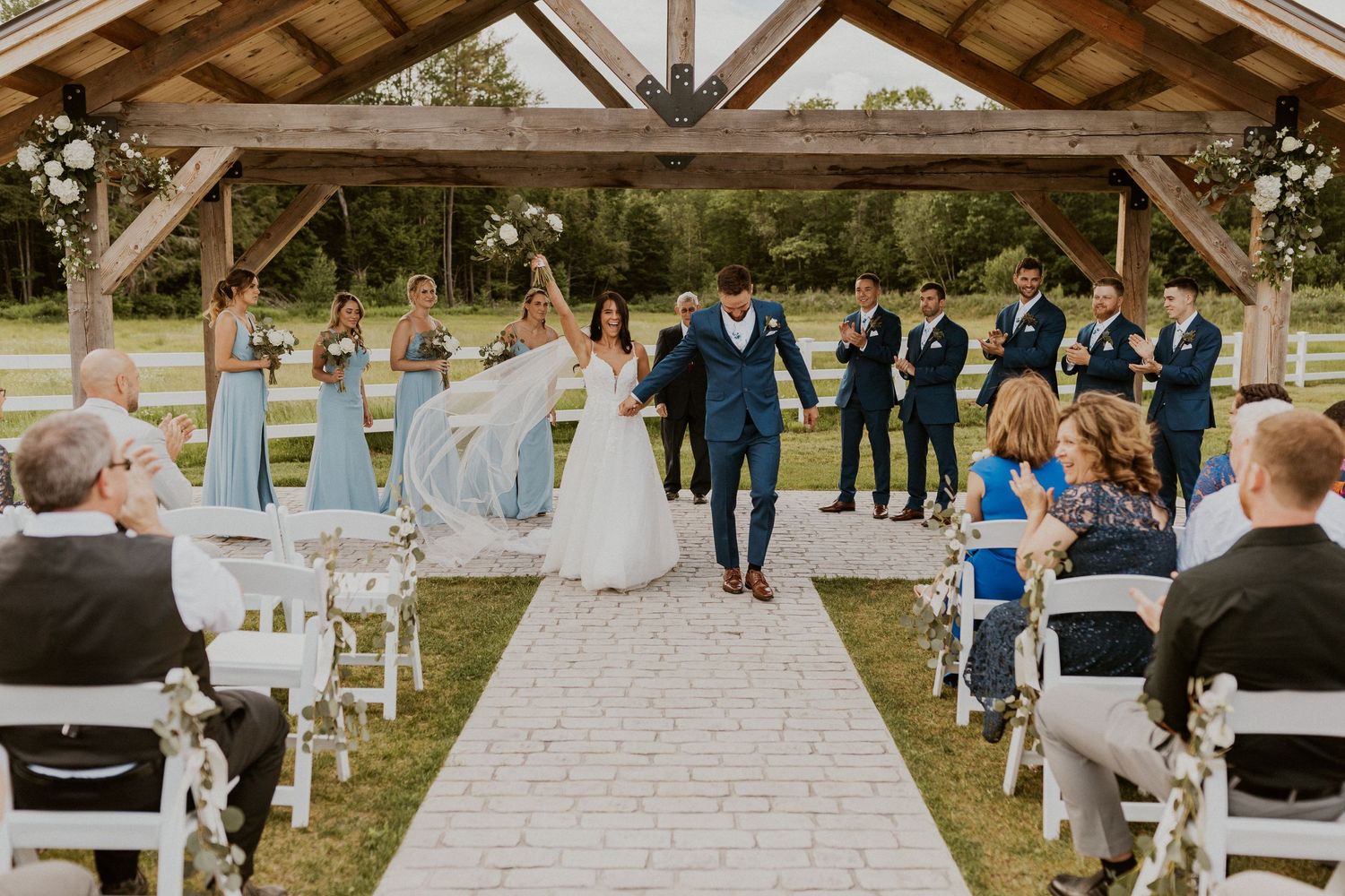 Early summer wedding at the Barn at Bull Meadow in Concord New Hampshire