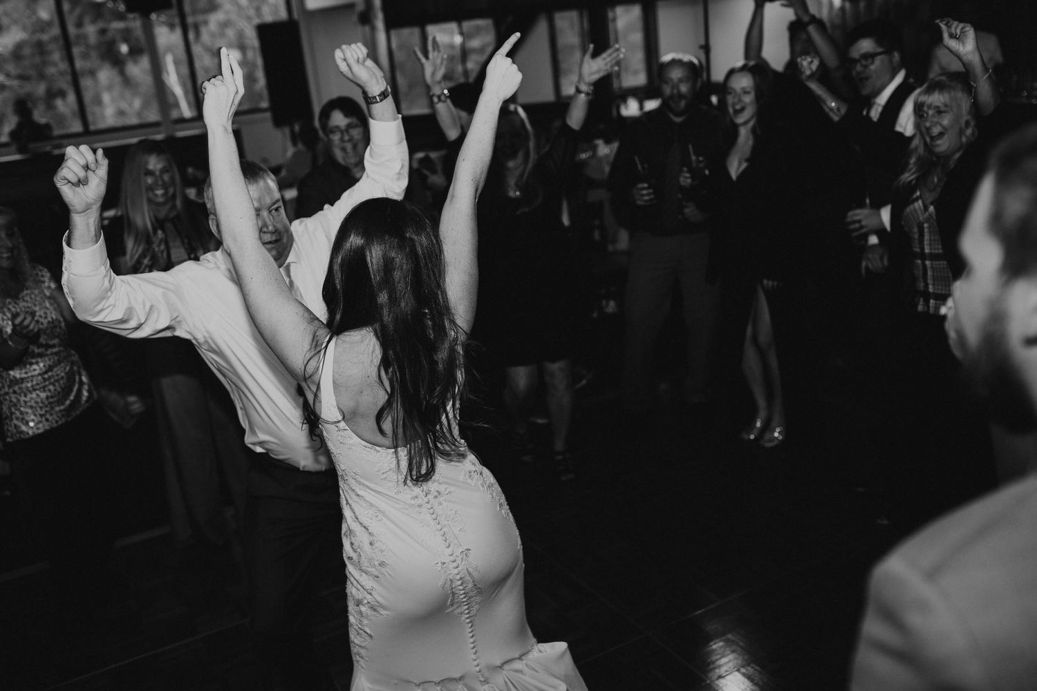 Wedding reception in the Octagon Lodge at Loon Mountain.