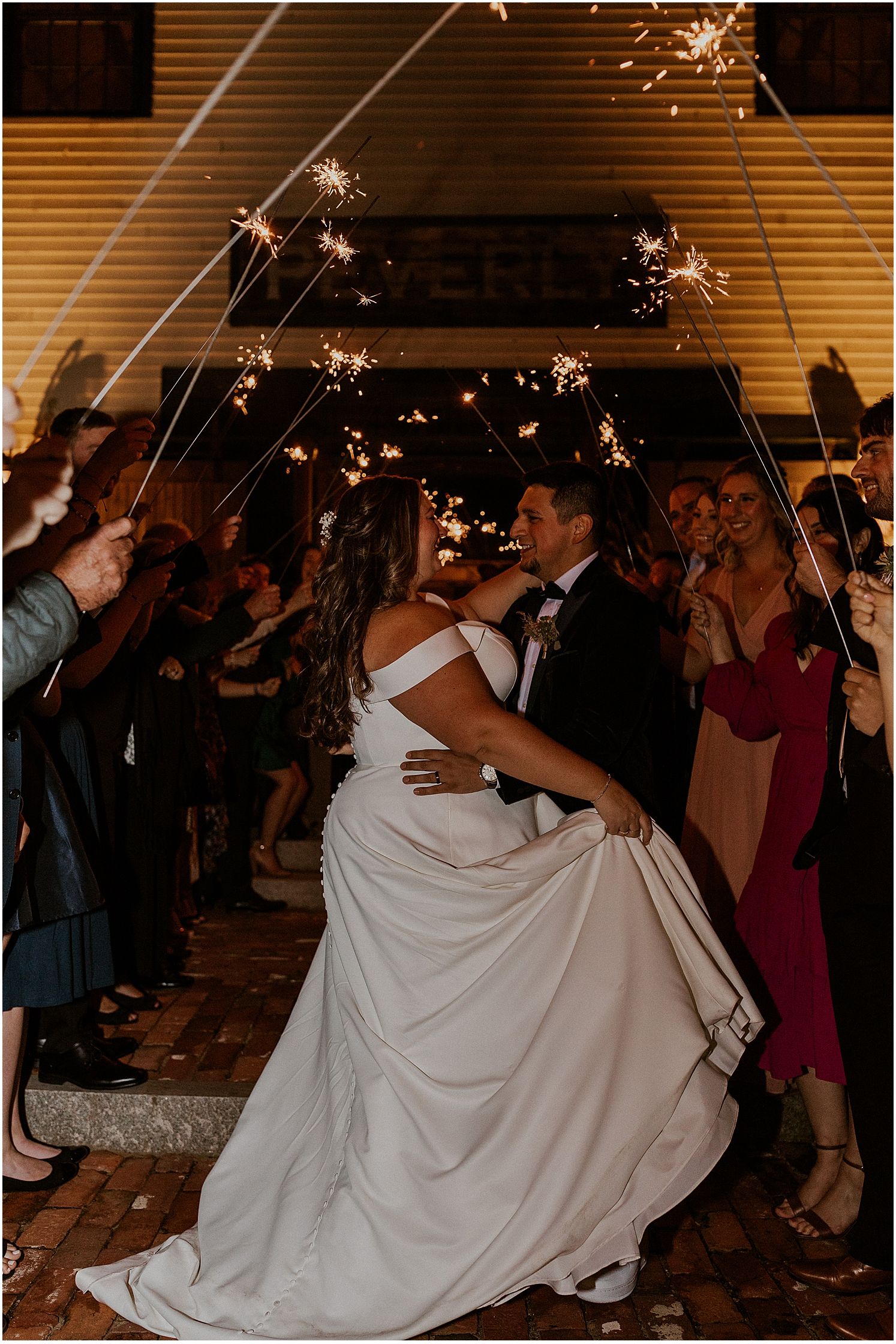 Sparkler exit at the Barn on the Pemi NH