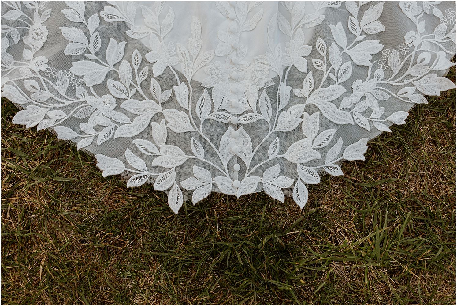 Lace bridal train