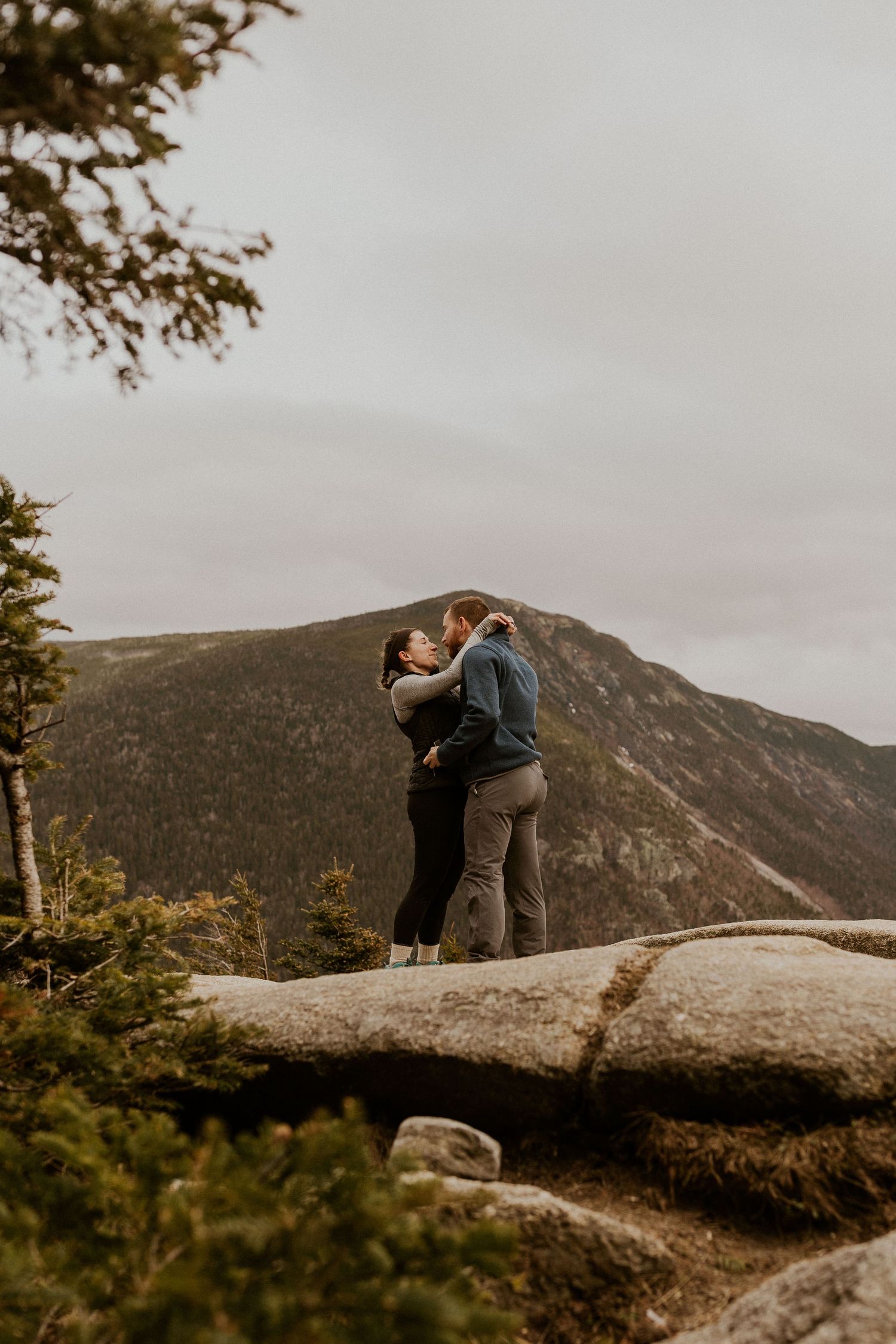Proposal on the summit of Mount Willard in the White Mountains of New Hampshire.