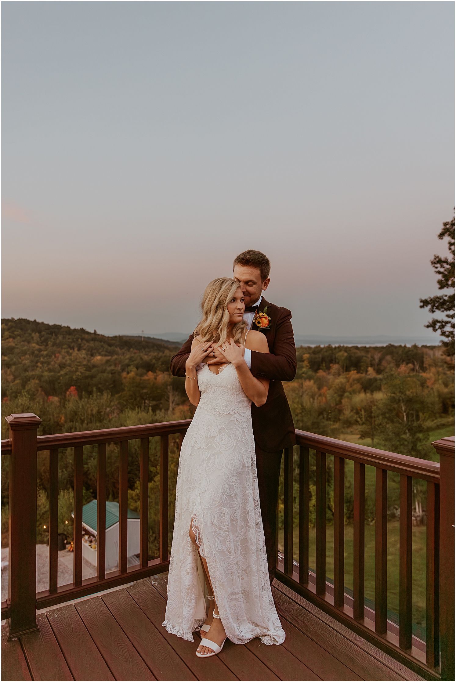NH small wedding sunset portraits