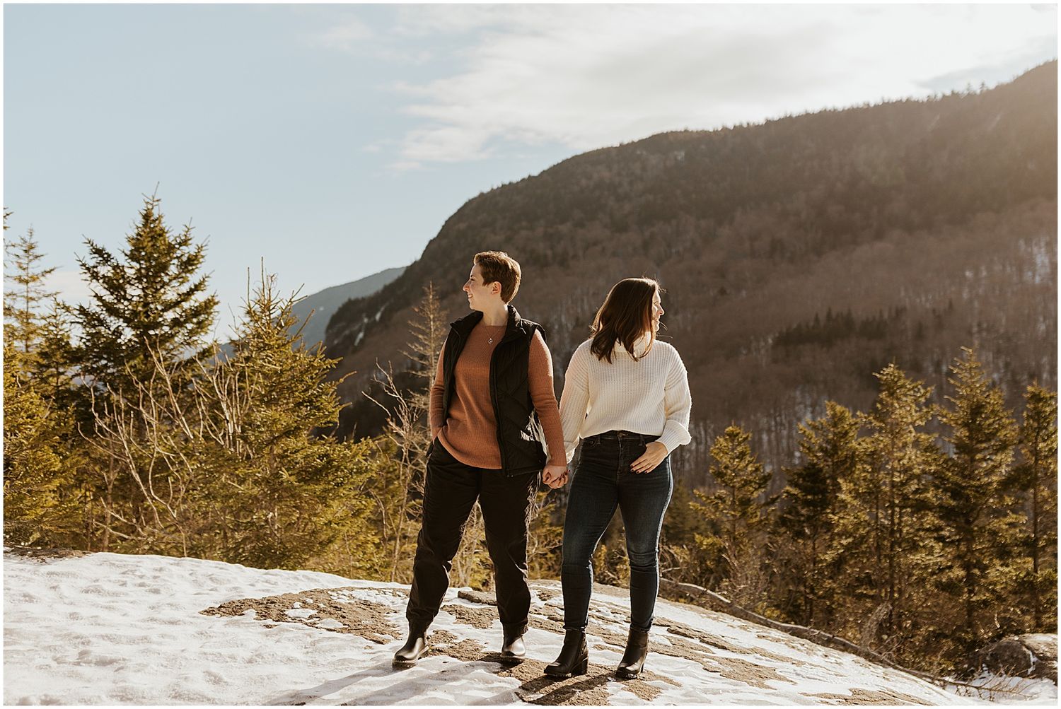 New Hampshire engagement photos in the white mountains