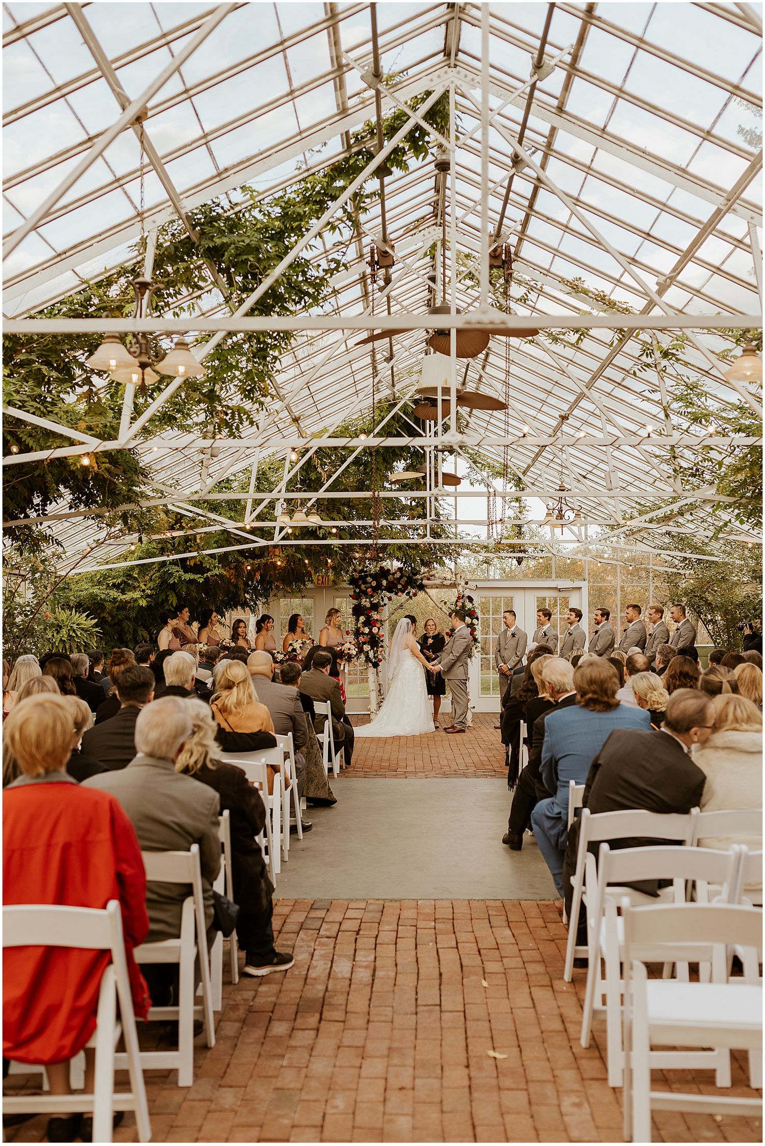 Wedding ceremony at the Barn on the Pemi in NH