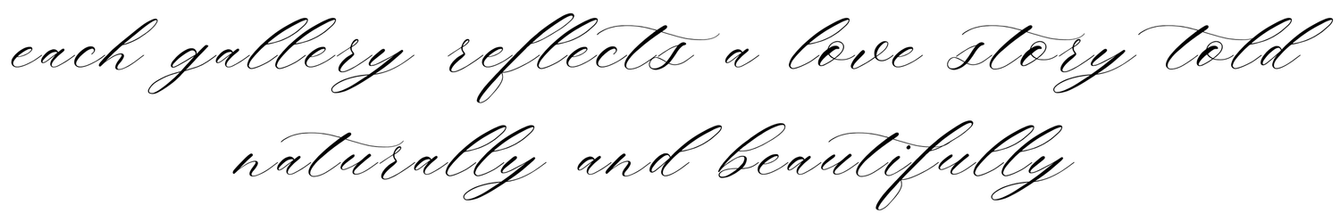 Statement describing wedding galleries as natural, beautiful love stories