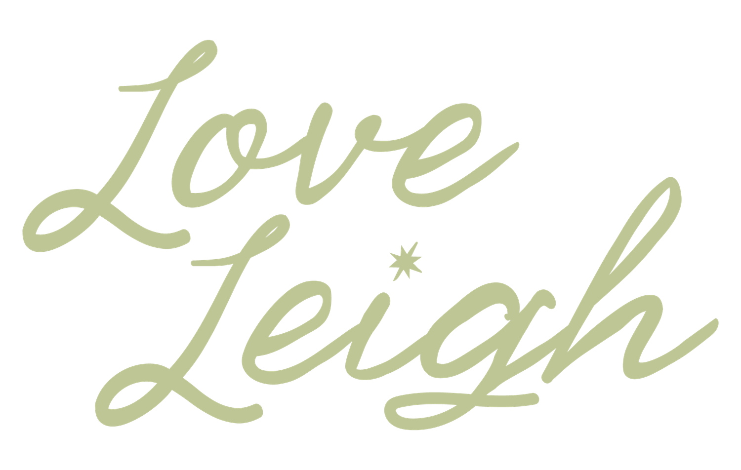 Love Leigh in cursive