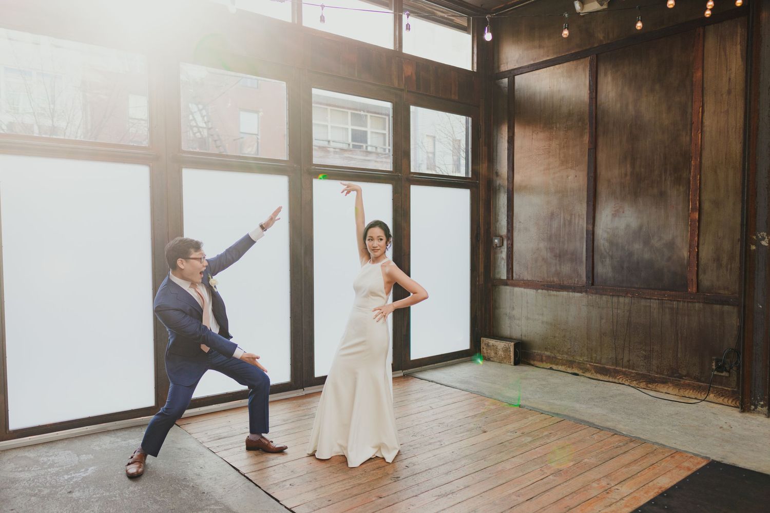 Brooklyn Winery Wedding First Look