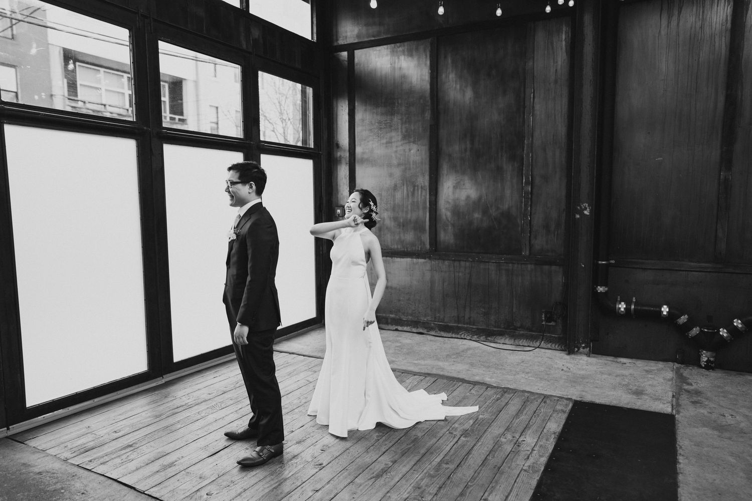 Brooklyn Winery Wedding First Look
