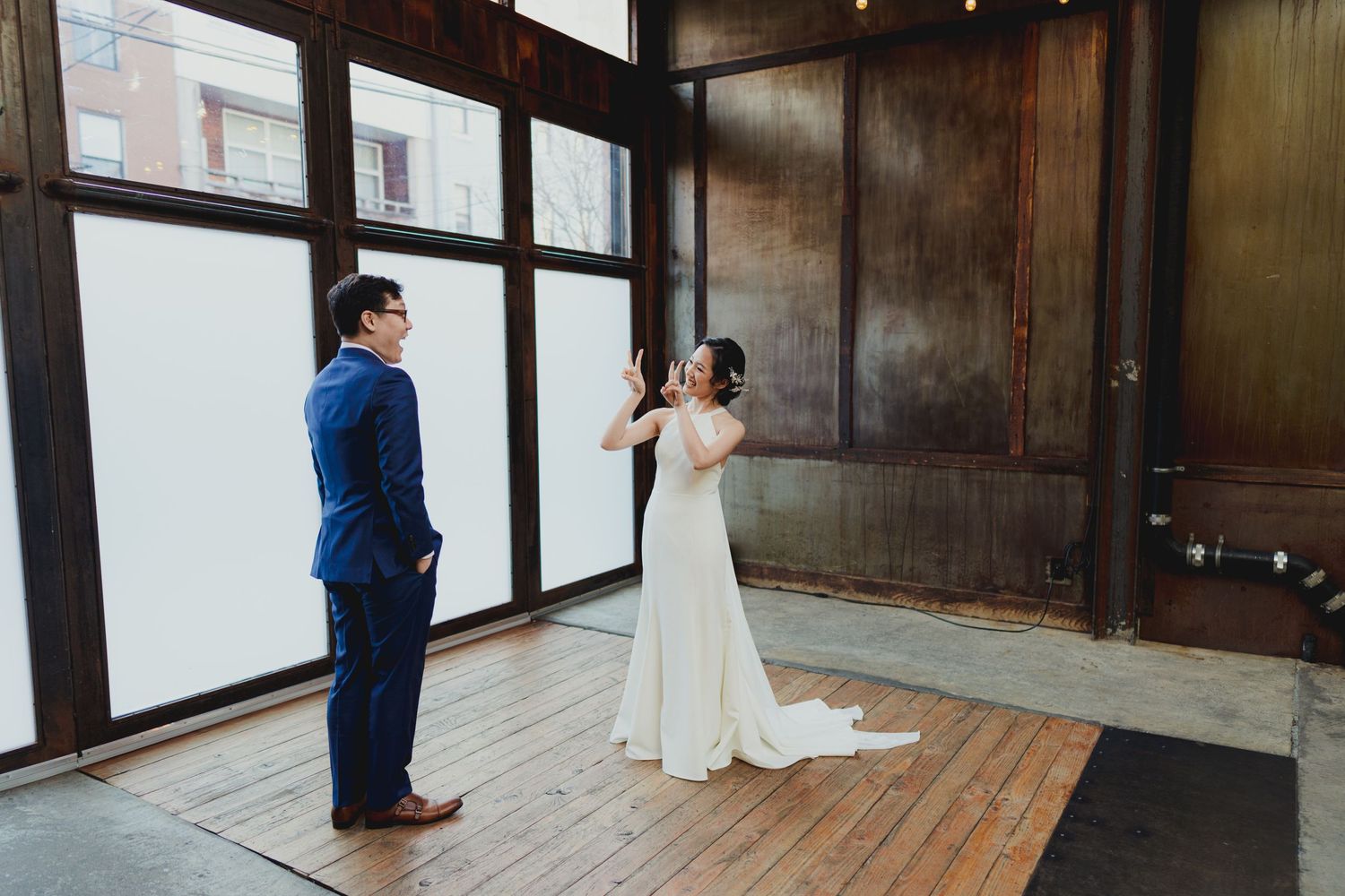 Brooklyn Winery Wedding First Look