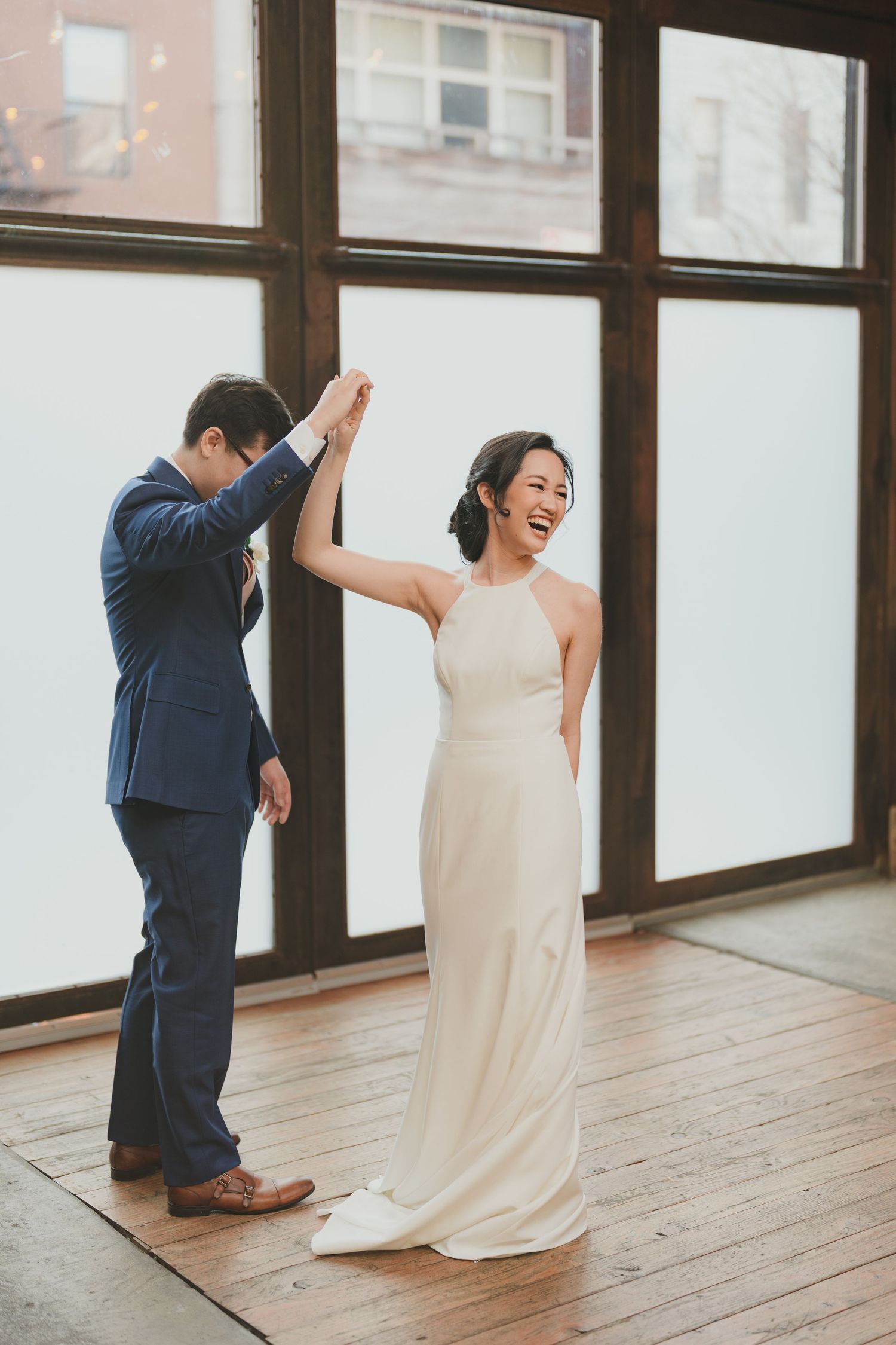 Brooklyn Winery Wedding First Look