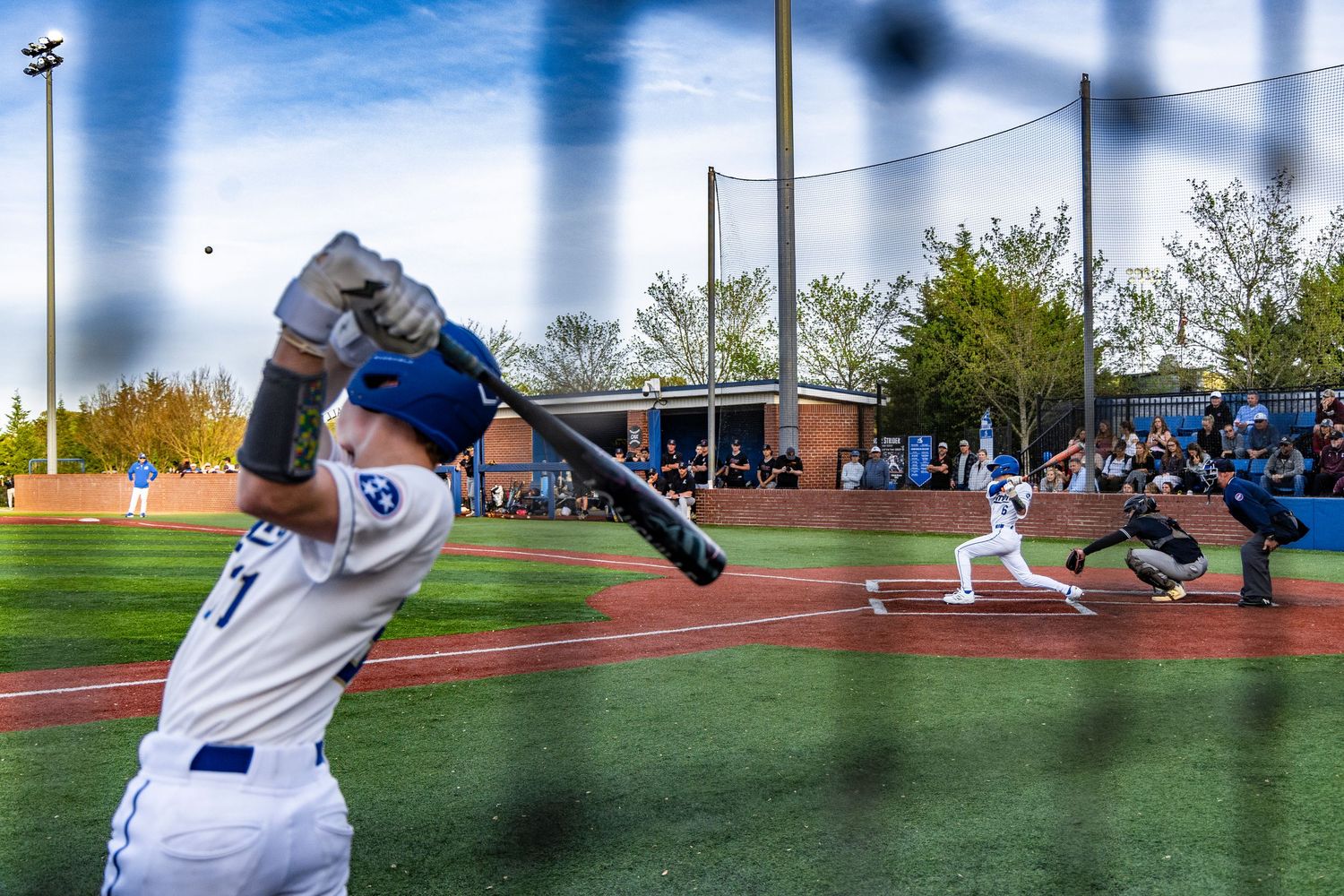 Player Beckett Rich hits a rocket to center field against Concord High School