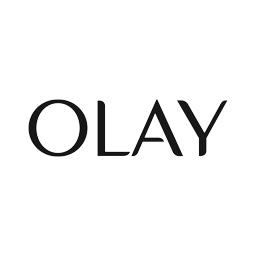 Minimalist black Olay beauty brand wordmark logo on white background.