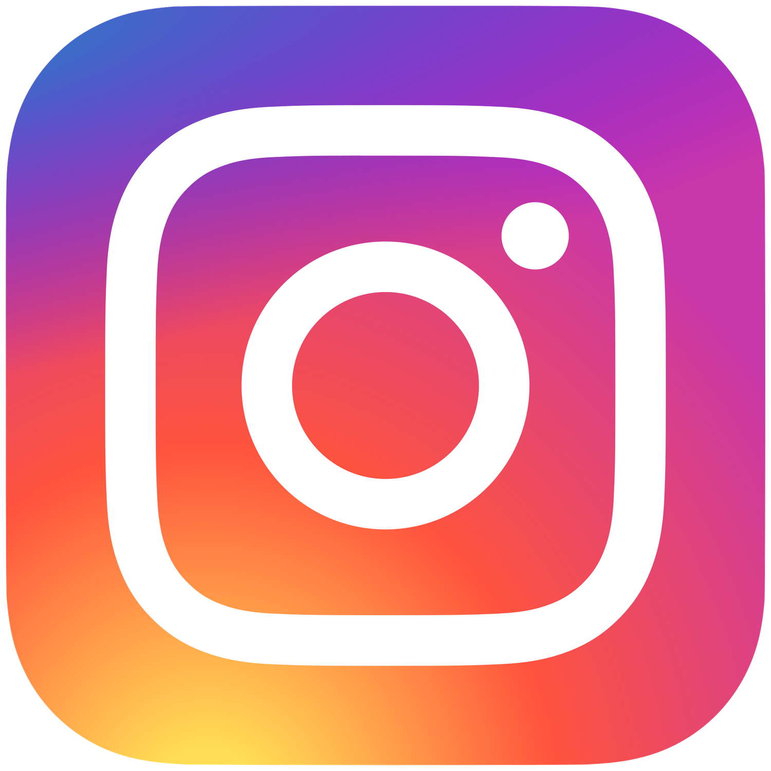 Instagram app icon featuring camera symbol on colorful gradient background.