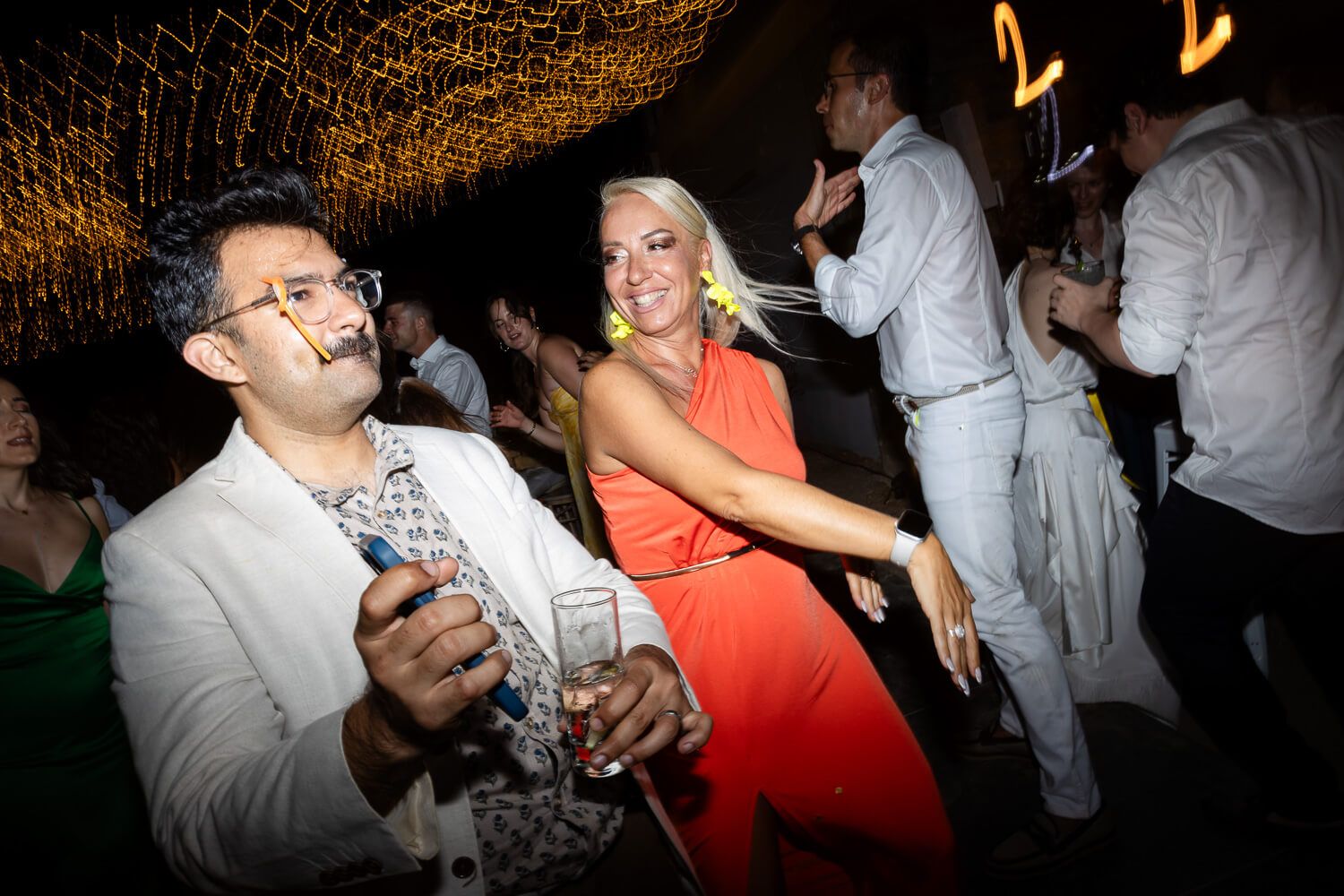 Genuine fun and unfiltered joy at a Greek island wedding reception