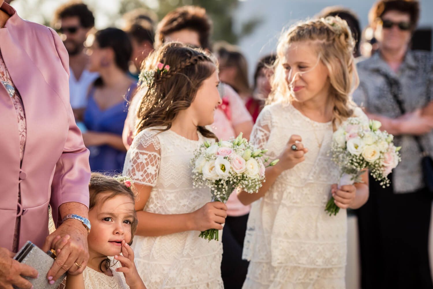 Wedding ceremony at Agios Konstantinos church by the sea in Milos