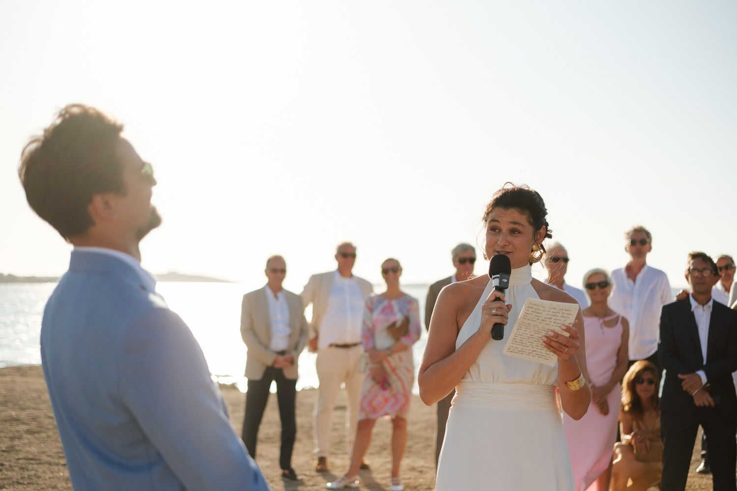 Outdoor wedding party and speeches at Seesoo venue
