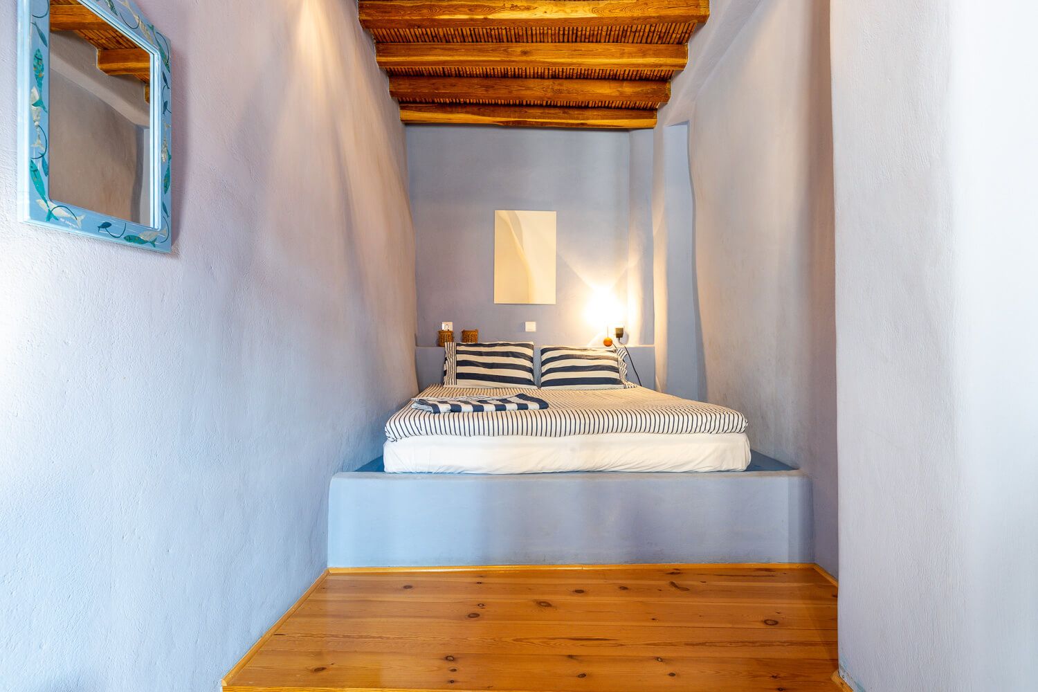 Warm and inviting atmosphere inside a quaint Paros home