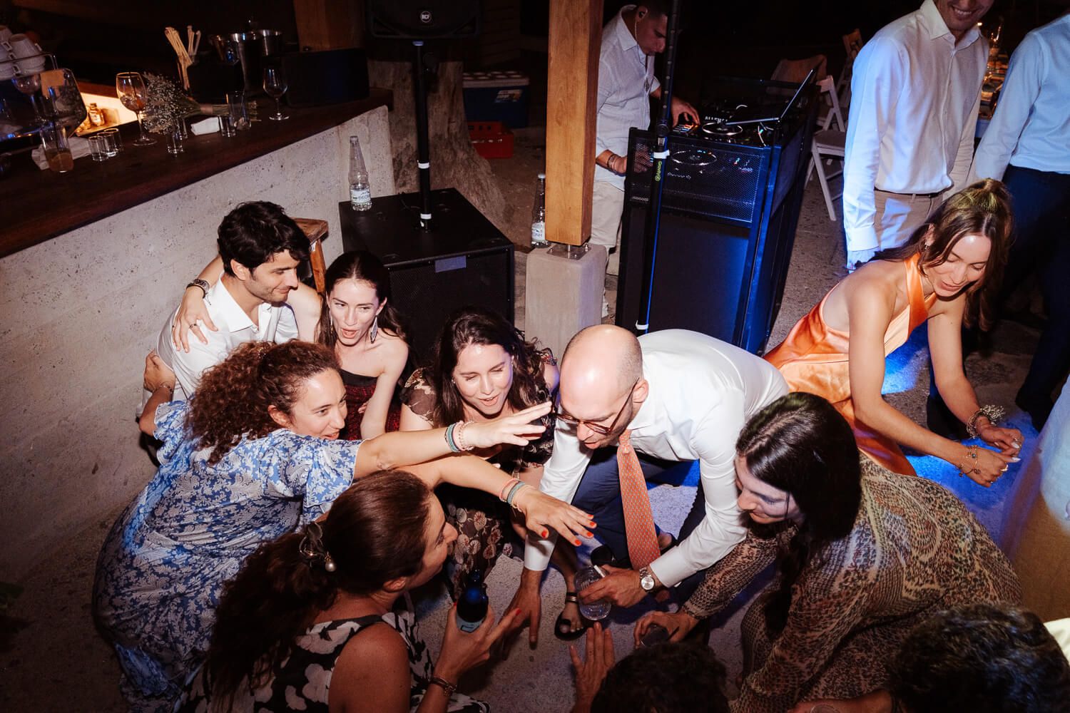 International guests enjoying the vibrant nightlife of Paros