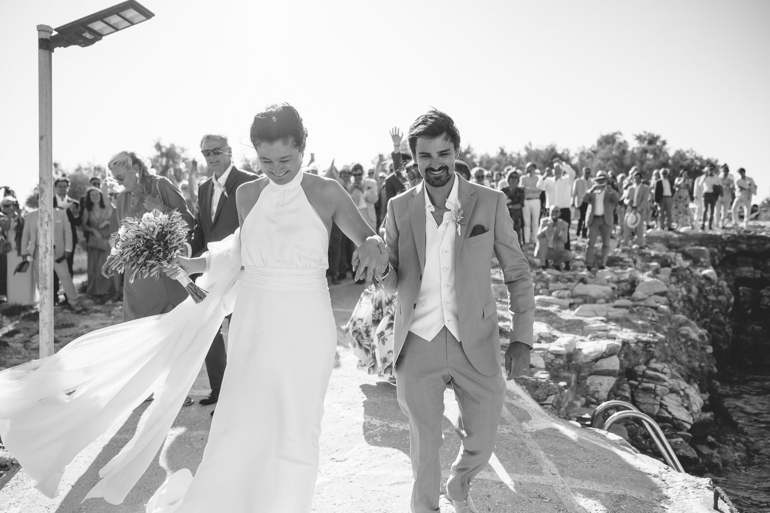 Orthodox wedding ceremony moments in the Cyclades