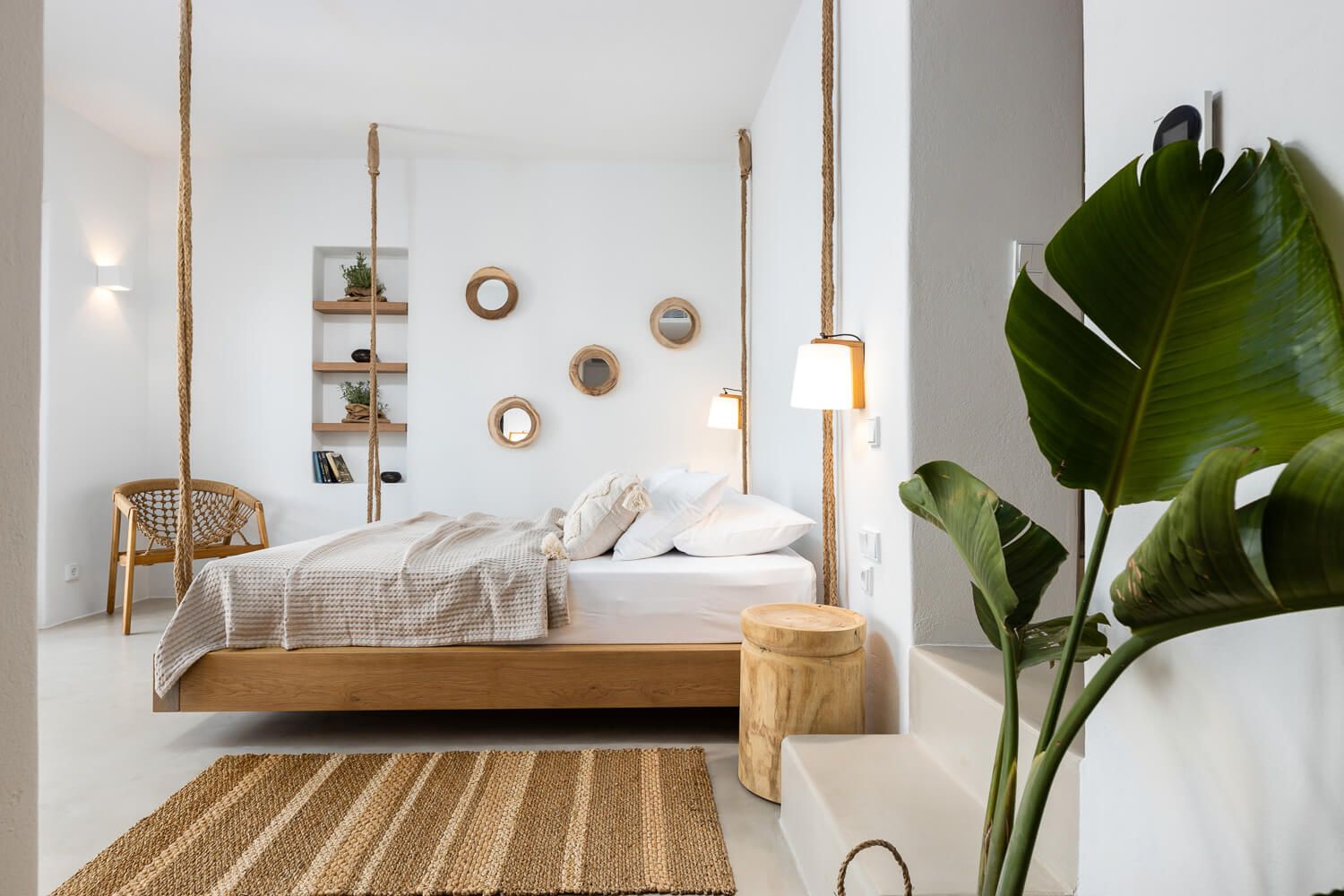 Serene master bedroom interior with elegant minimalist decor