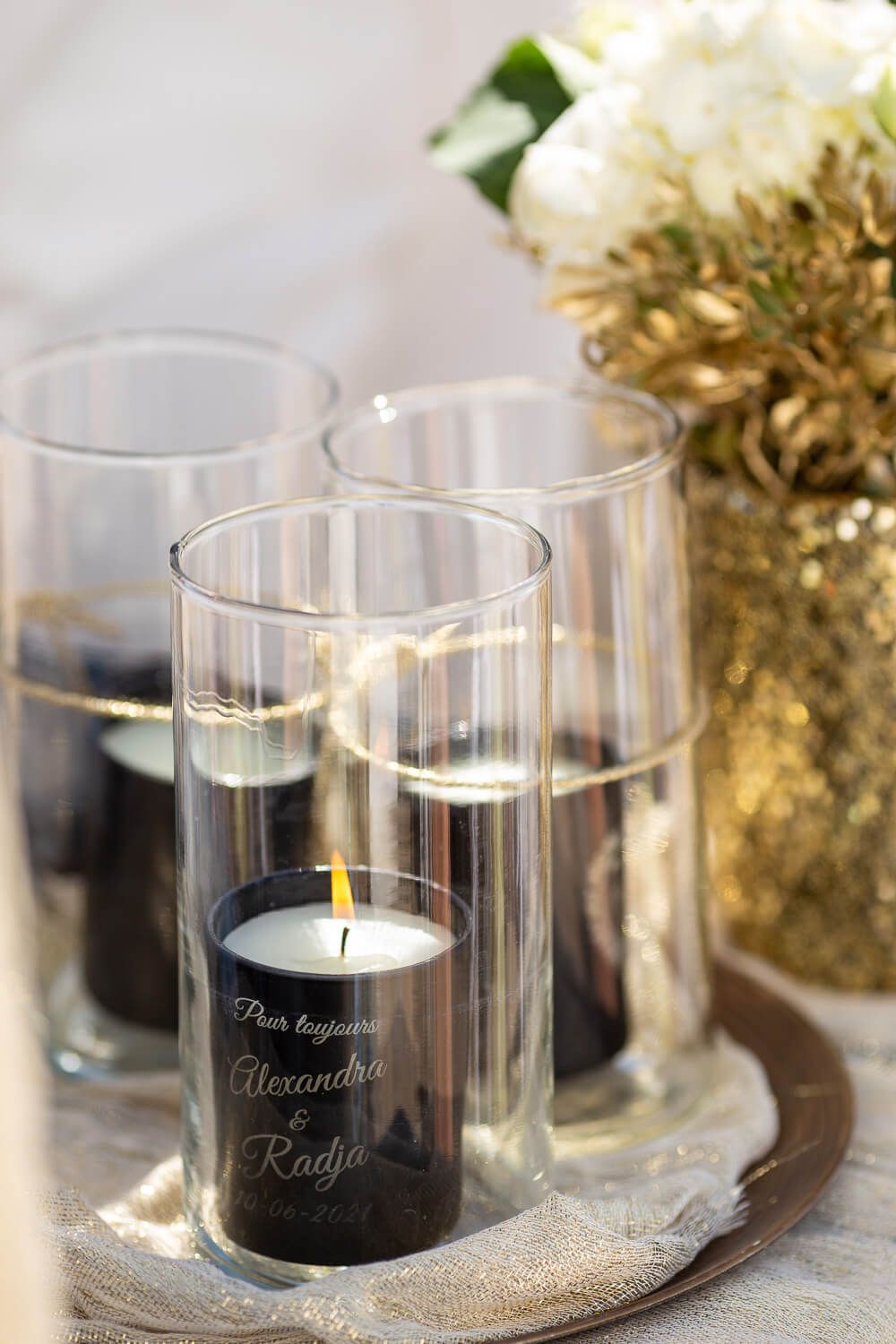 Detail shot from a symbolic wedding ceremony at Pyrgaki Paros