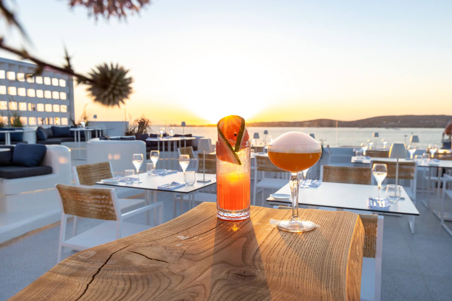 Professional beverage photography for a luxury hotel bar