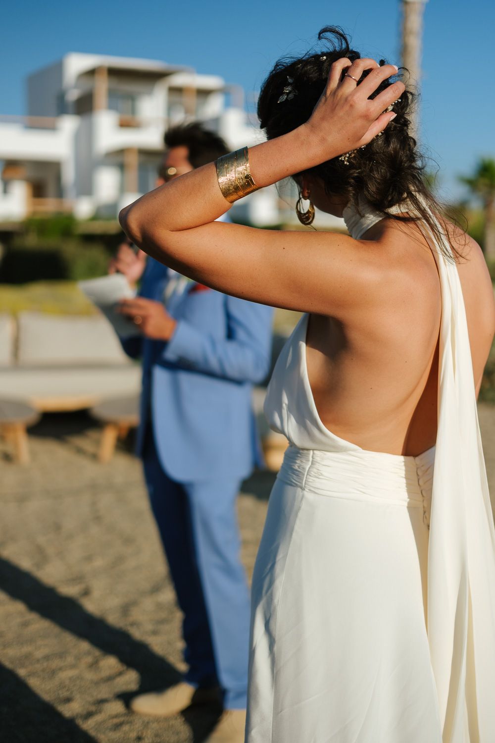 Outdoor wedding party and speeches at Seesoo venue