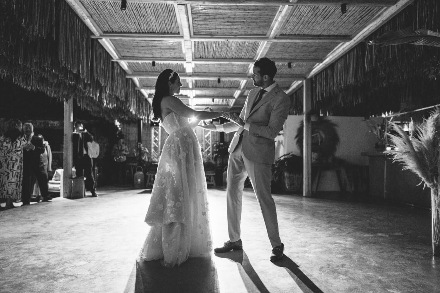 Stephanie and Khalil's first dance under the stars at Seesoo venue