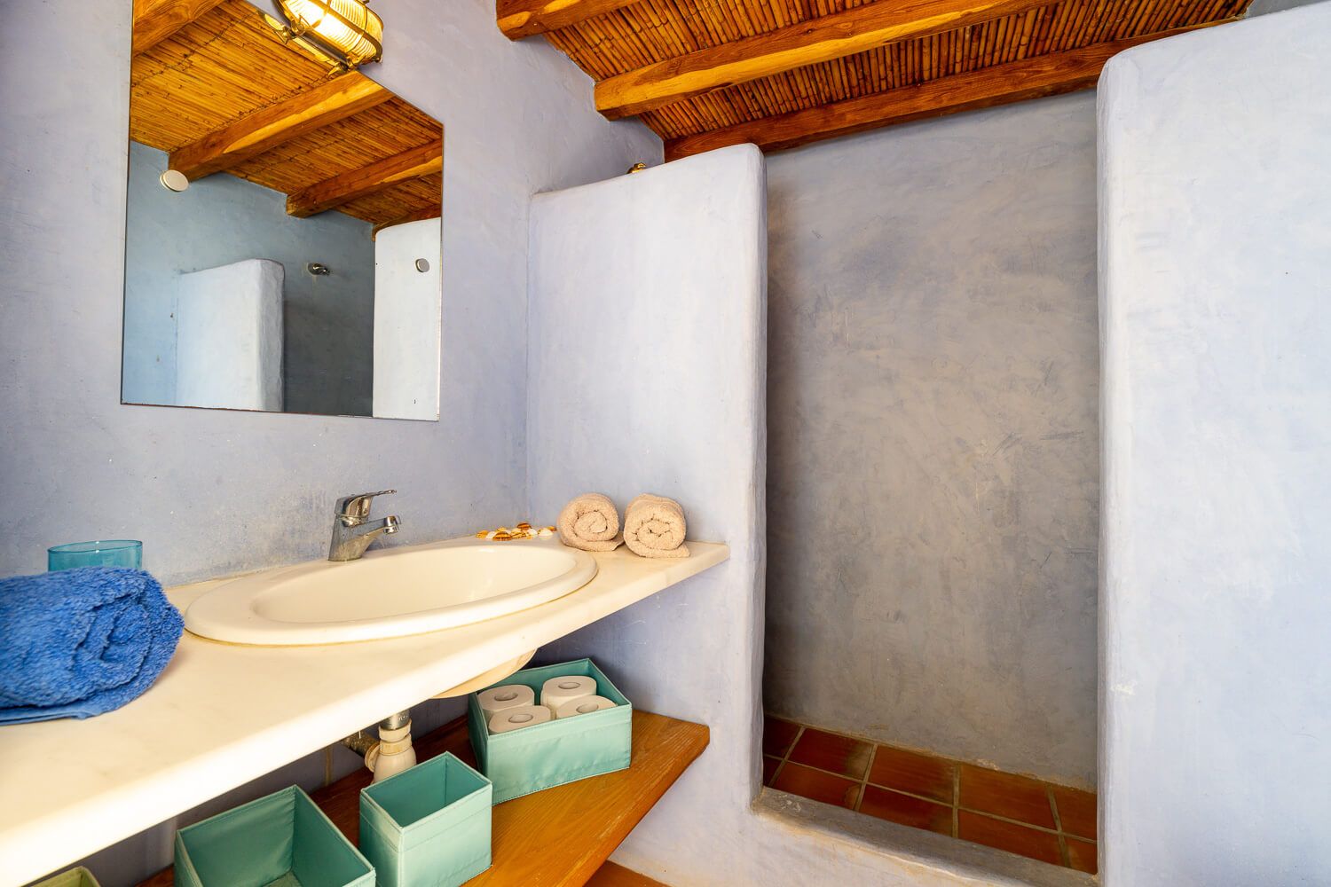 Beautifully renovated bathroom preserving its historic character