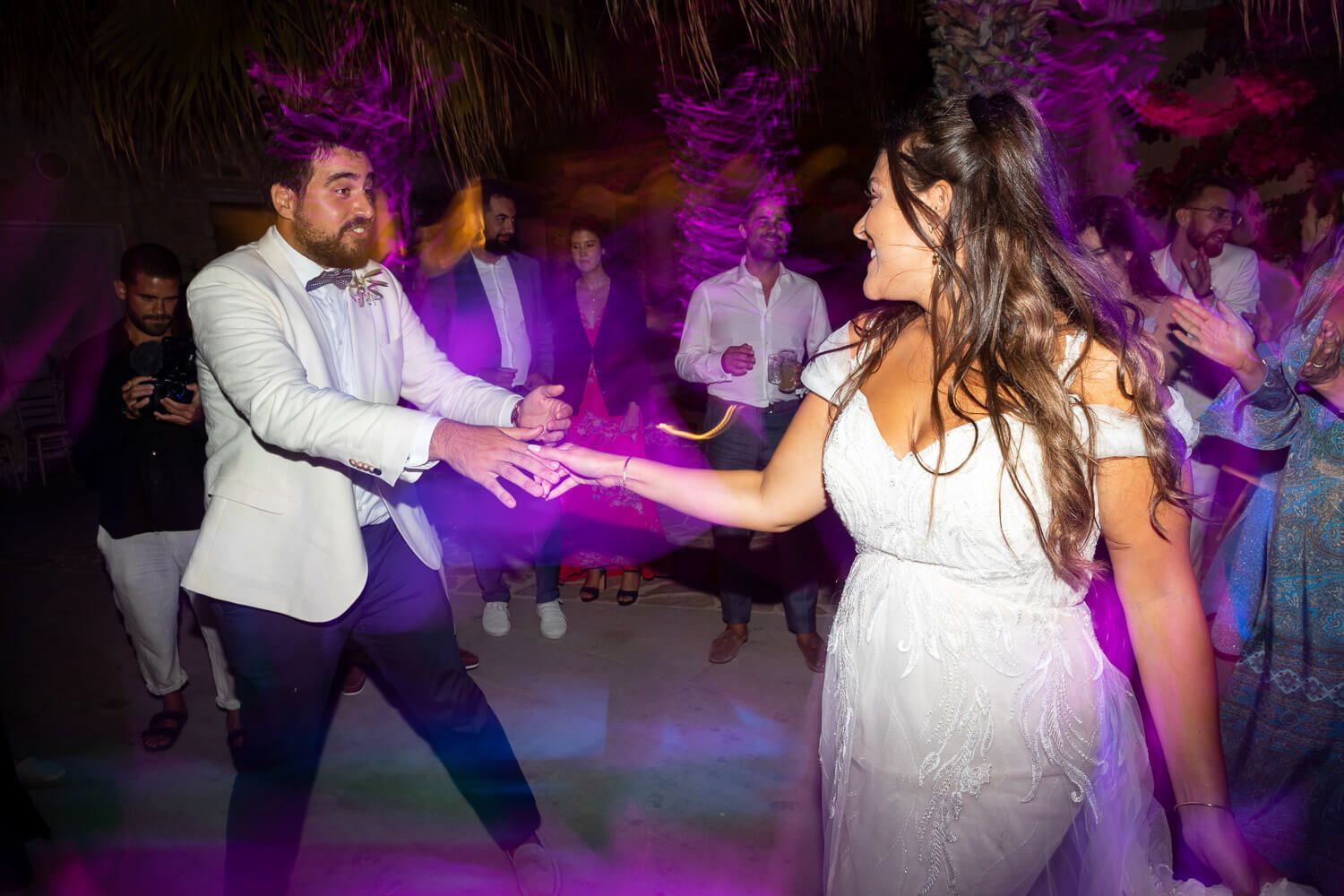 Wild wedding party energy at Villa Aethra Paros by Michael Salis