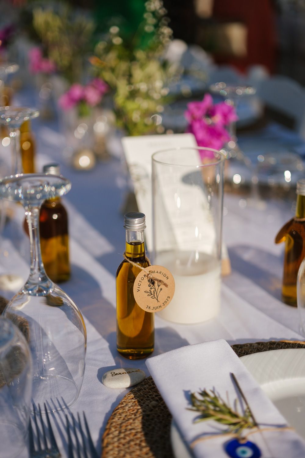 Luxury wedding reception setup at Seesoo Paros