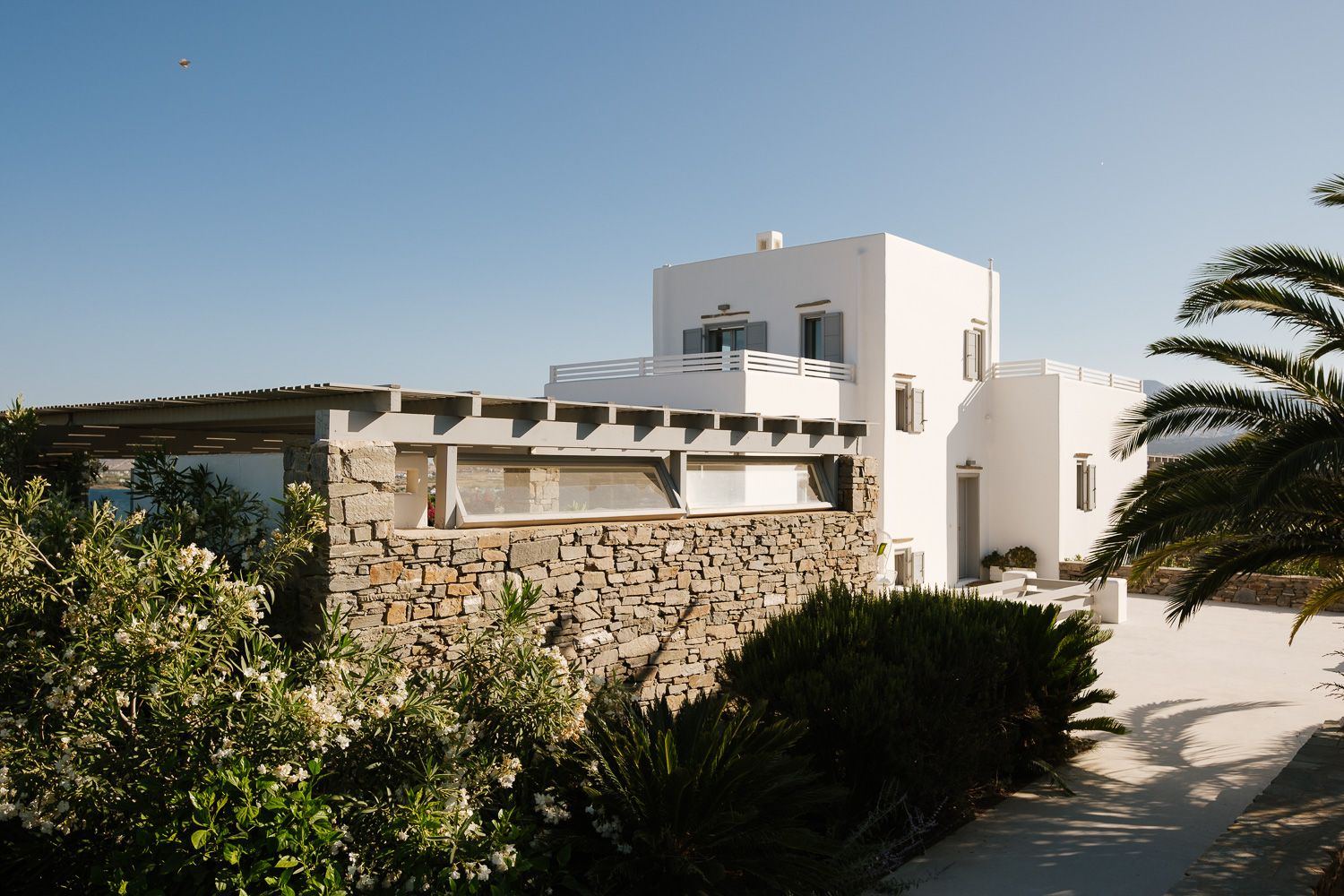 Intimate welcome dinner at a private villa in Paros
