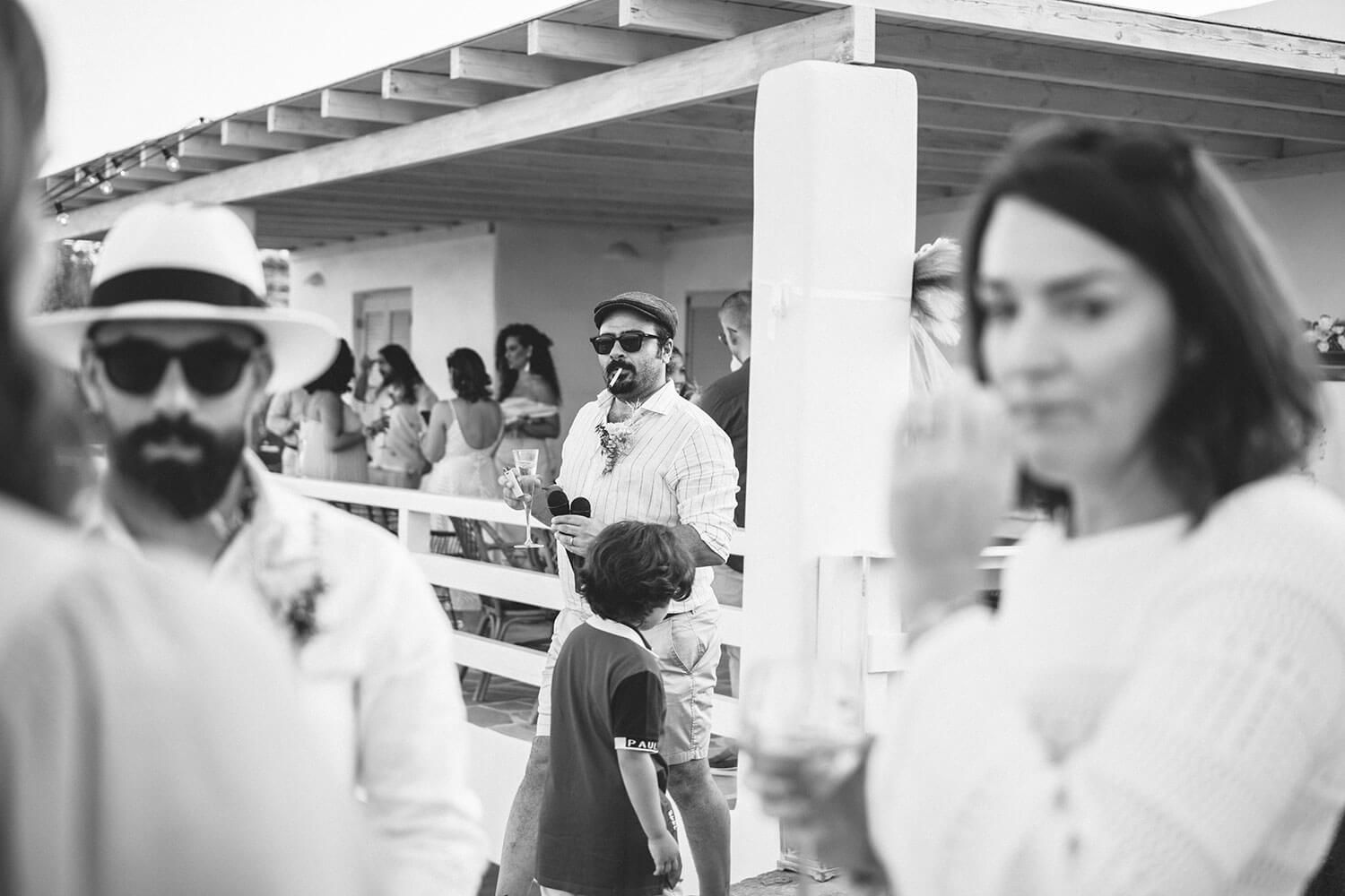Authentic and raw wedding moments captured by a Paros photographer