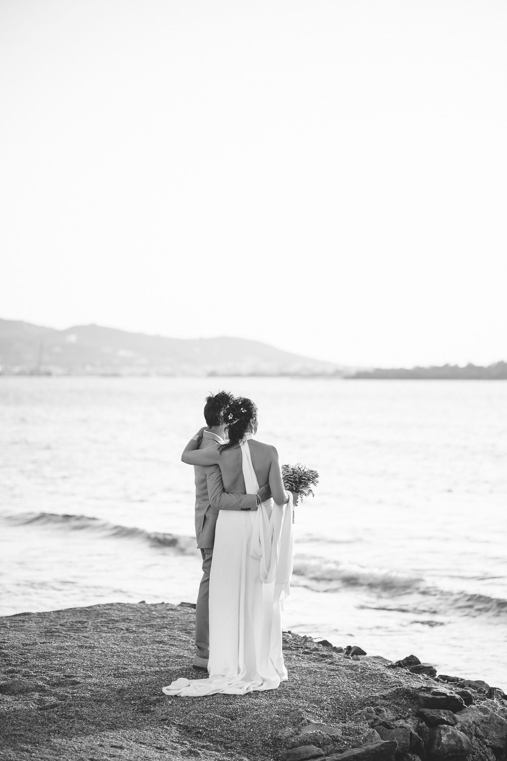 Emotional black and white wedding photography