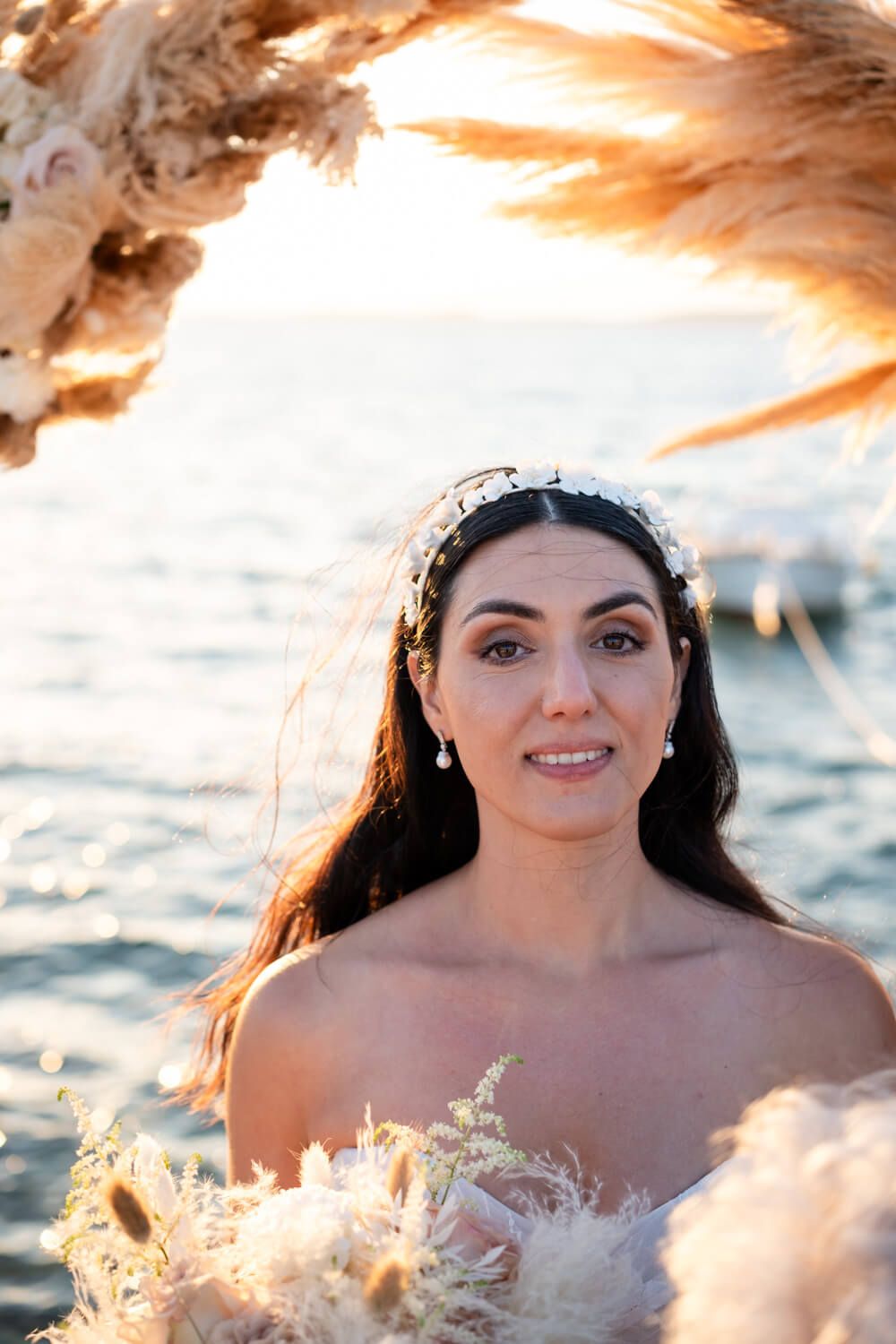 Candid wedding photography in the golden hour at Seesoo Paros