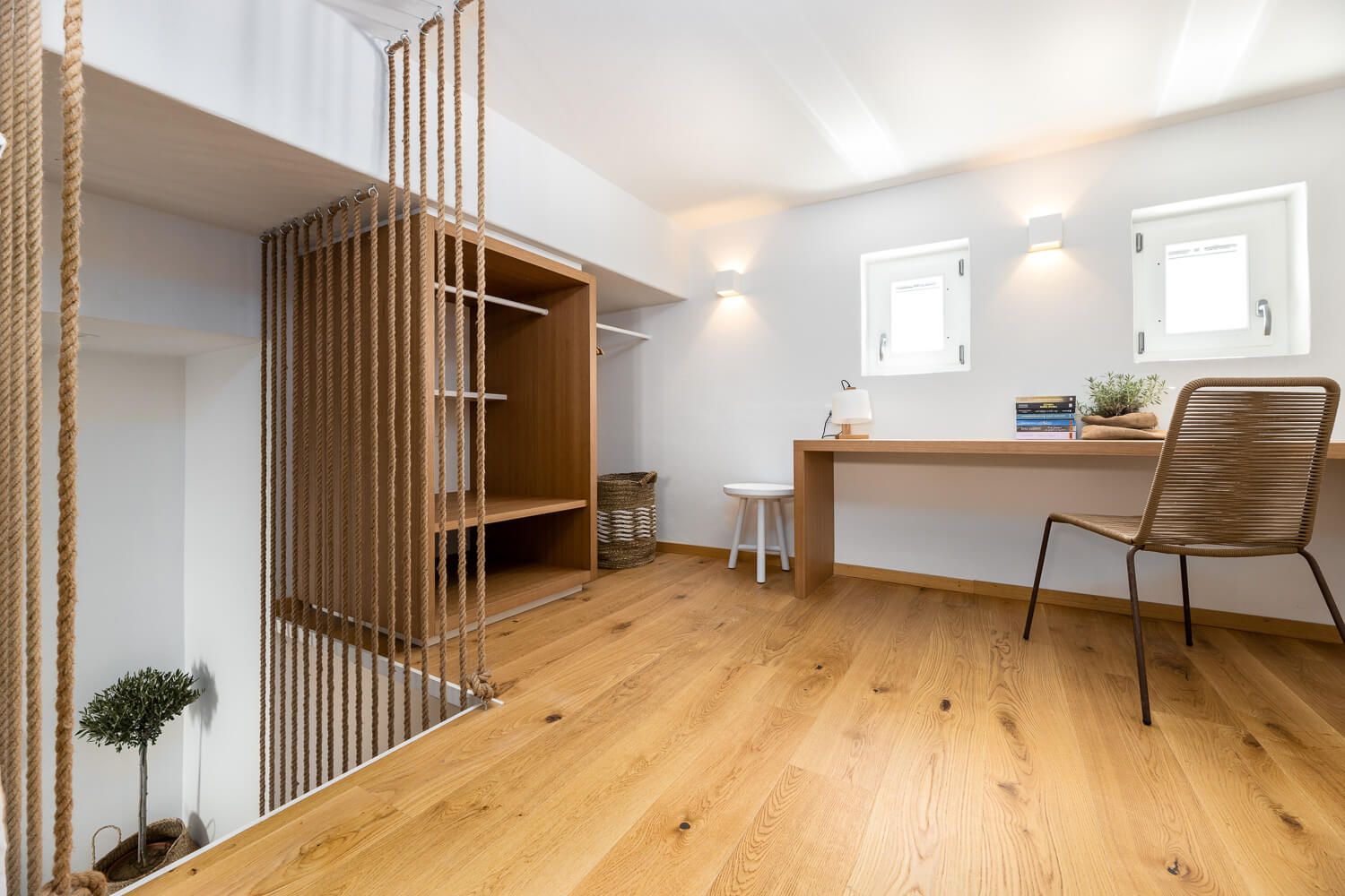 Intimate private quarters styled by professional interior designers in Greece