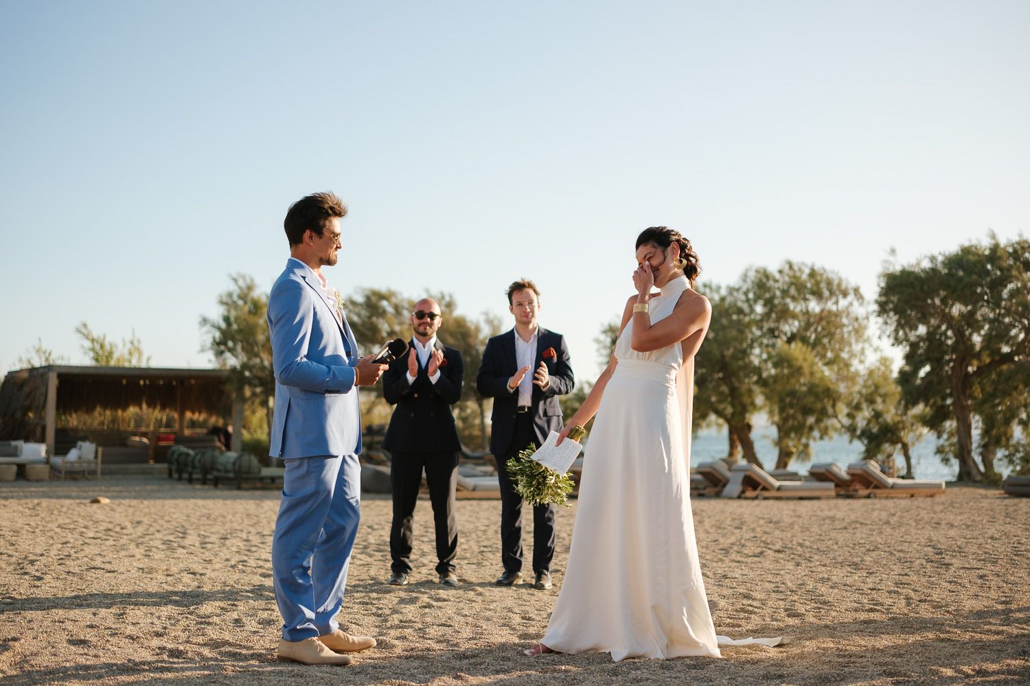 Outdoor wedding party and speeches at Seesoo venue