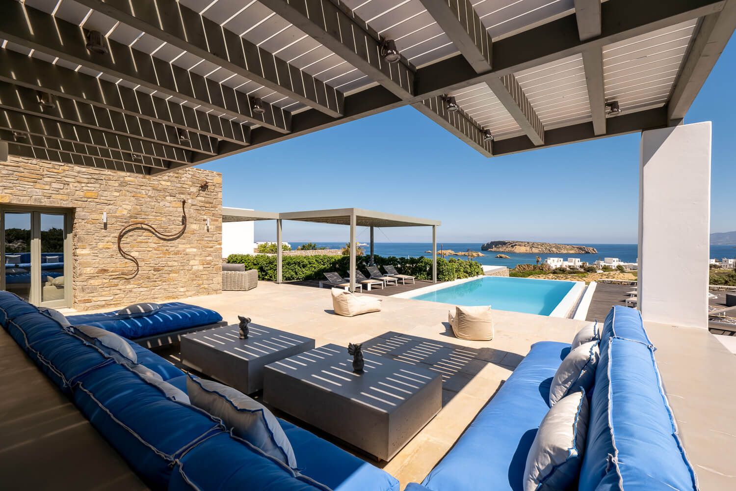 Premium outdoor lounge  in the Greek islands