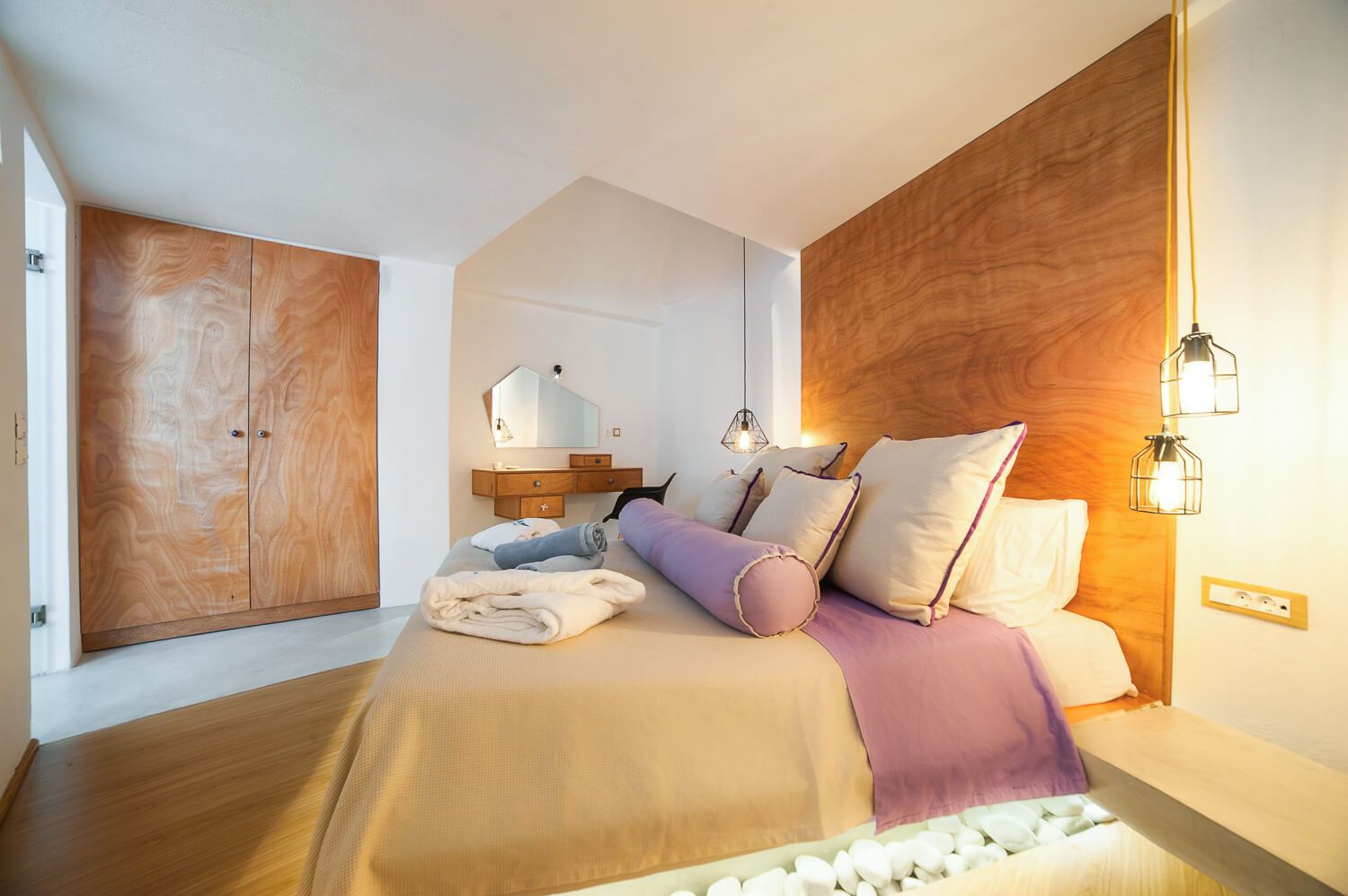 Professional hospitality media highlighting minimalist interior styling
