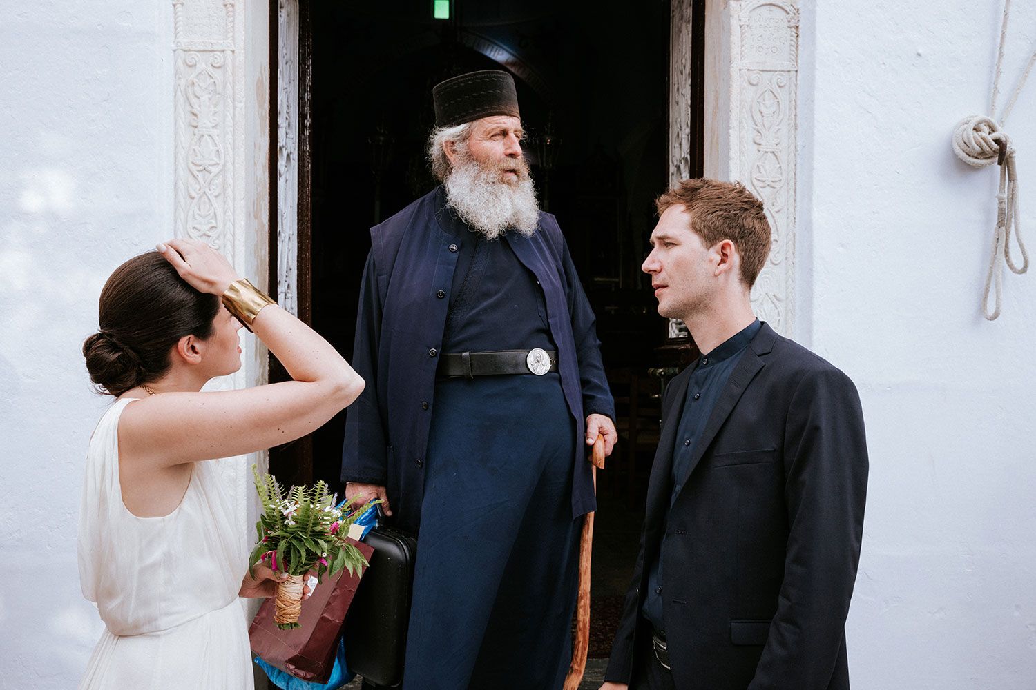 Traditional church wedding in Amorgos - Documentary photography