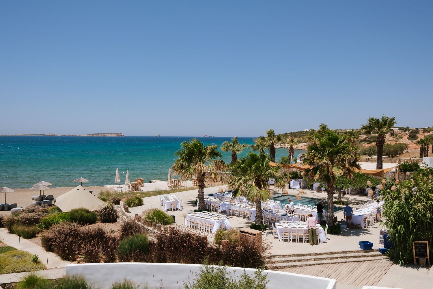 Wedding aesthetic details at Seesoo Paros hotel