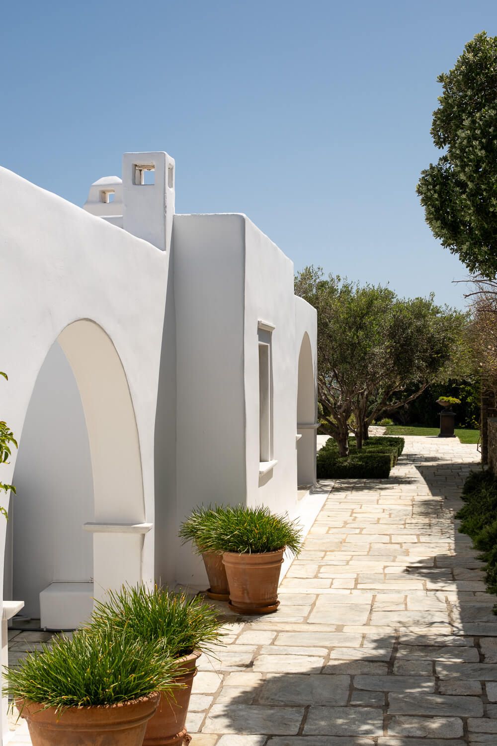 Elegant estate exterior blending with Cycladic simplicity