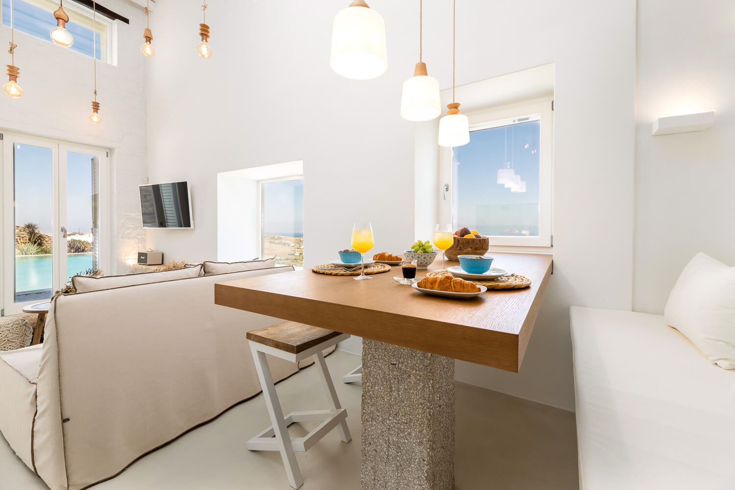 The warm and inviting ambiance of a custom-designed interior