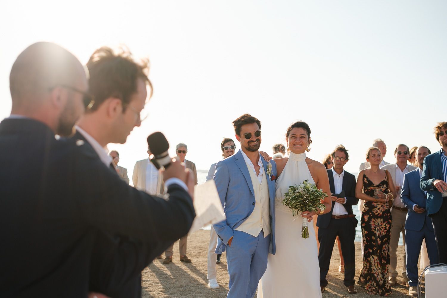 Outdoor wedding party and speeches at Seesoo venue