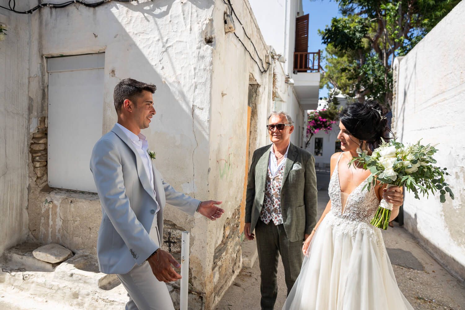 Groom waiting at the altar of St. Antony’s church for his bride